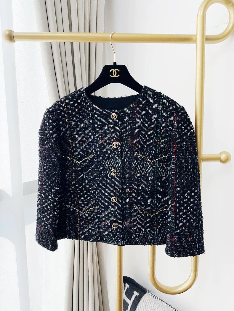 Chanel Chanel Mixed-color twill tweed short jacket Size S / US 4 / IT 40 - 2 Thumbnail