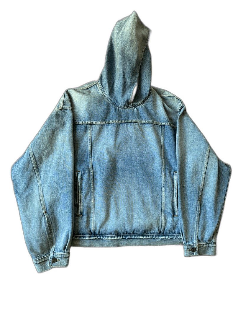 Balenciaga Balenciaga Hooded Denim jacket with fur lining