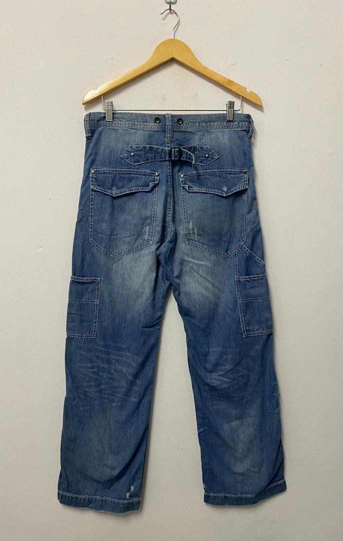 RAGEBLUE Rageblue Denim Painter Pants With Cinch Back & Flap Pockets Size US 32 / EU 48 - 2 Thumbnail