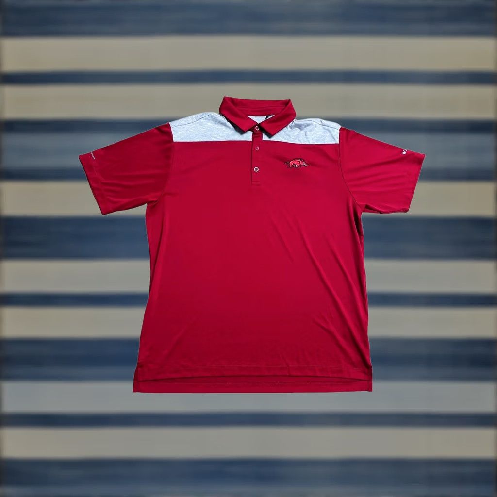 Vintage Columbia Polo Shirt Men XL Red Short Sleeve Knit Breaststroke Logo Golf Breathable Lightweight Regular Polo Size US XL / EU 56 / 4 - 1 Thumbnail