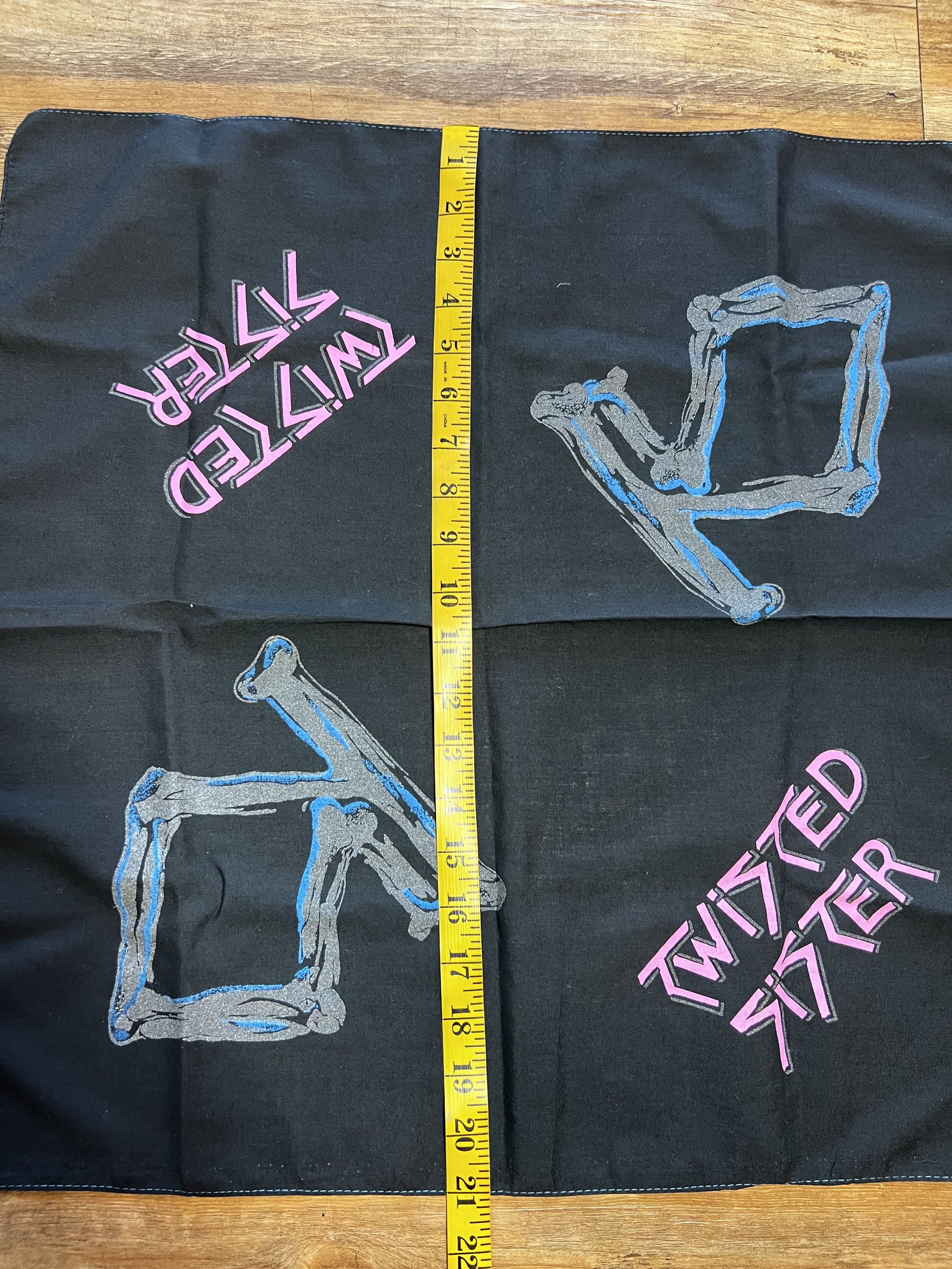 Vintage Vintage 1980's Twisted Sister Logo Bandana Size ONE SIZE - 6 Thumbnail