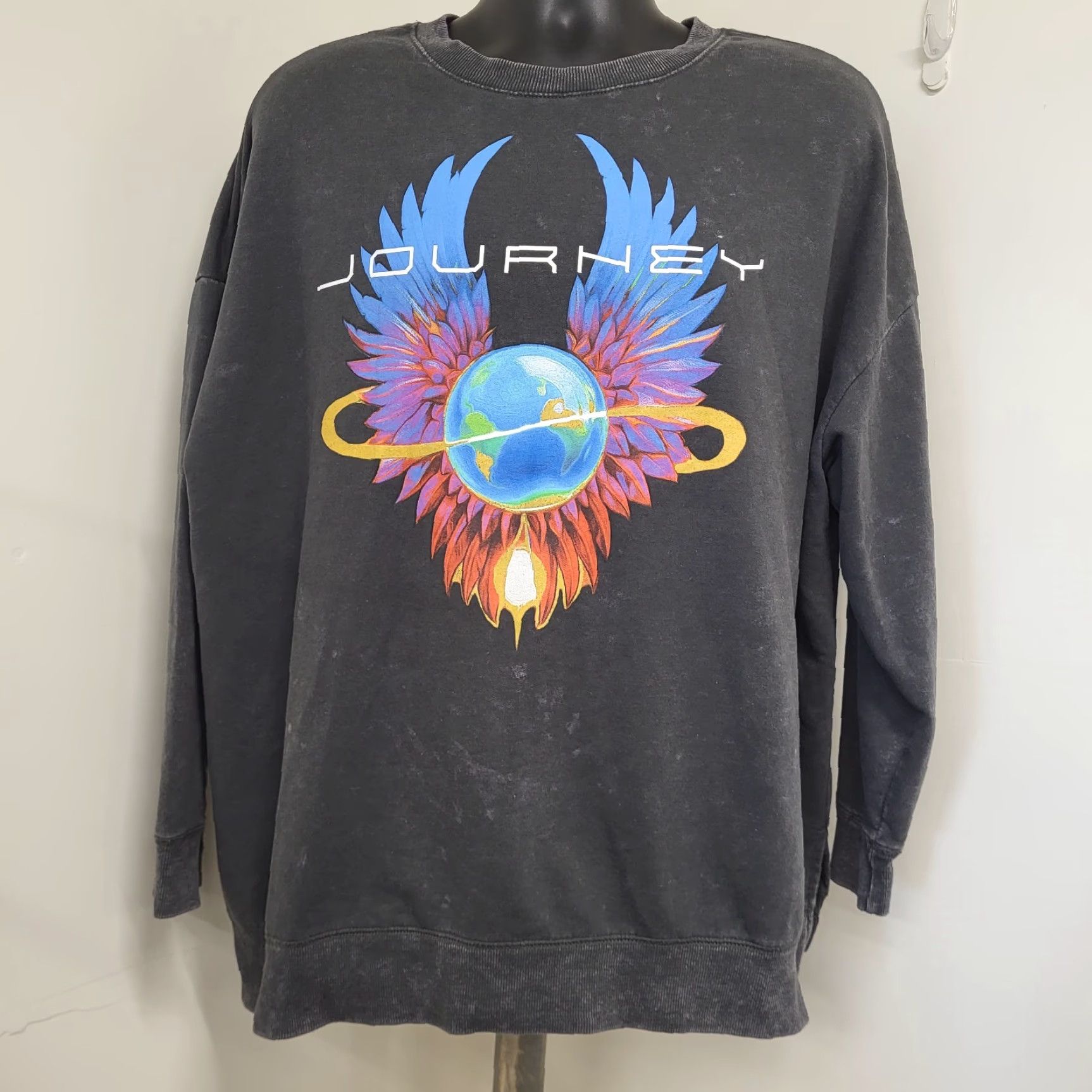 Vintage VINTAGE Journey Sweatshirt Band Graphic Black 2XL Adult Unisex Crew Neck Long Sleeve Music Tour Tee Size US XXL / EU 58 / 5 - 2 Thumbnail