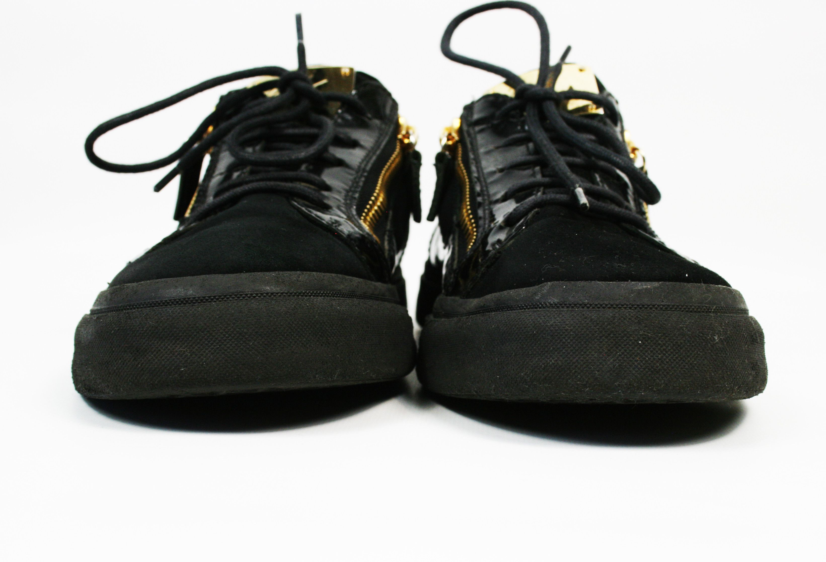 Giuseppe Zanotti May London Zippers Suede Leather Low Sneakers Size US 11 / EU 44 - 3 Thumbnail