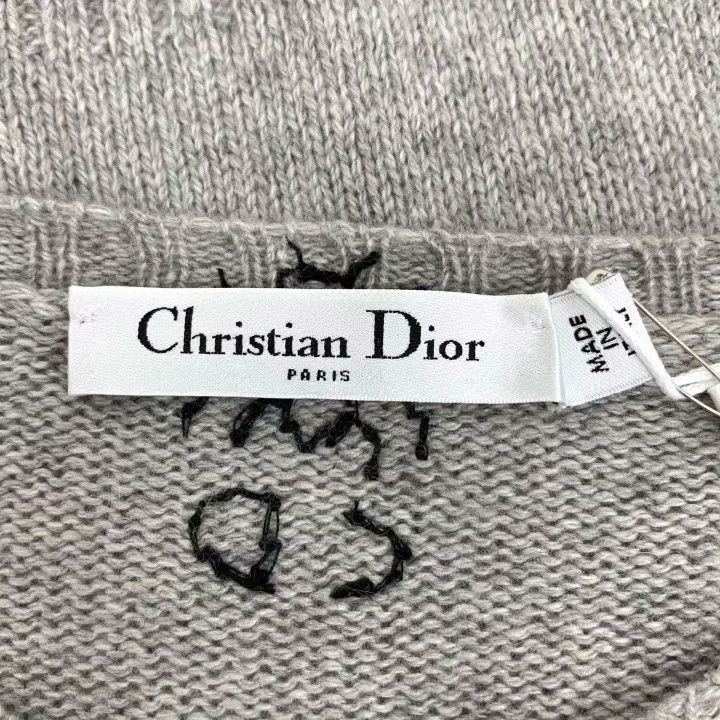 Dior Dior Gray Star Moon Embroidery Cashmere Sweater Size US M / EU 48-50 / 2 - 5 Thumbnail