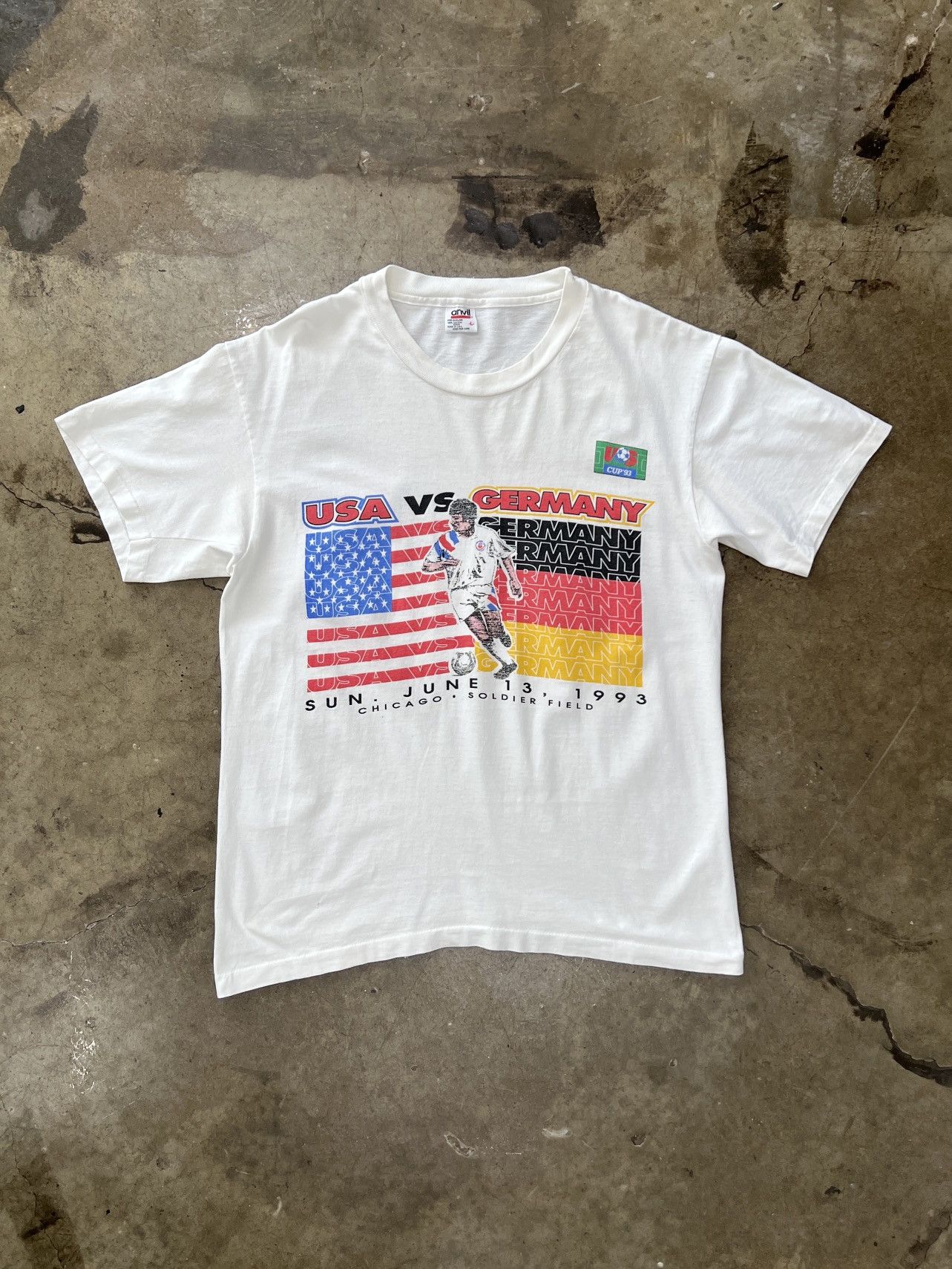 Vintage Vintage 1993 World Cup USA Germany Soccer Tee Large Size US L / EU 52-54 / 3 - 2 Thumbnail