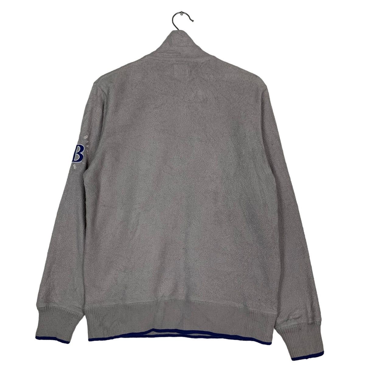 Japanese Brand MLB RAYS SPELLOUT BIG LOGO HALF ZIP FLEECE SWEATER #0005-C1 Size US M / EU 48-50 / 2 - 8 Thumbnail