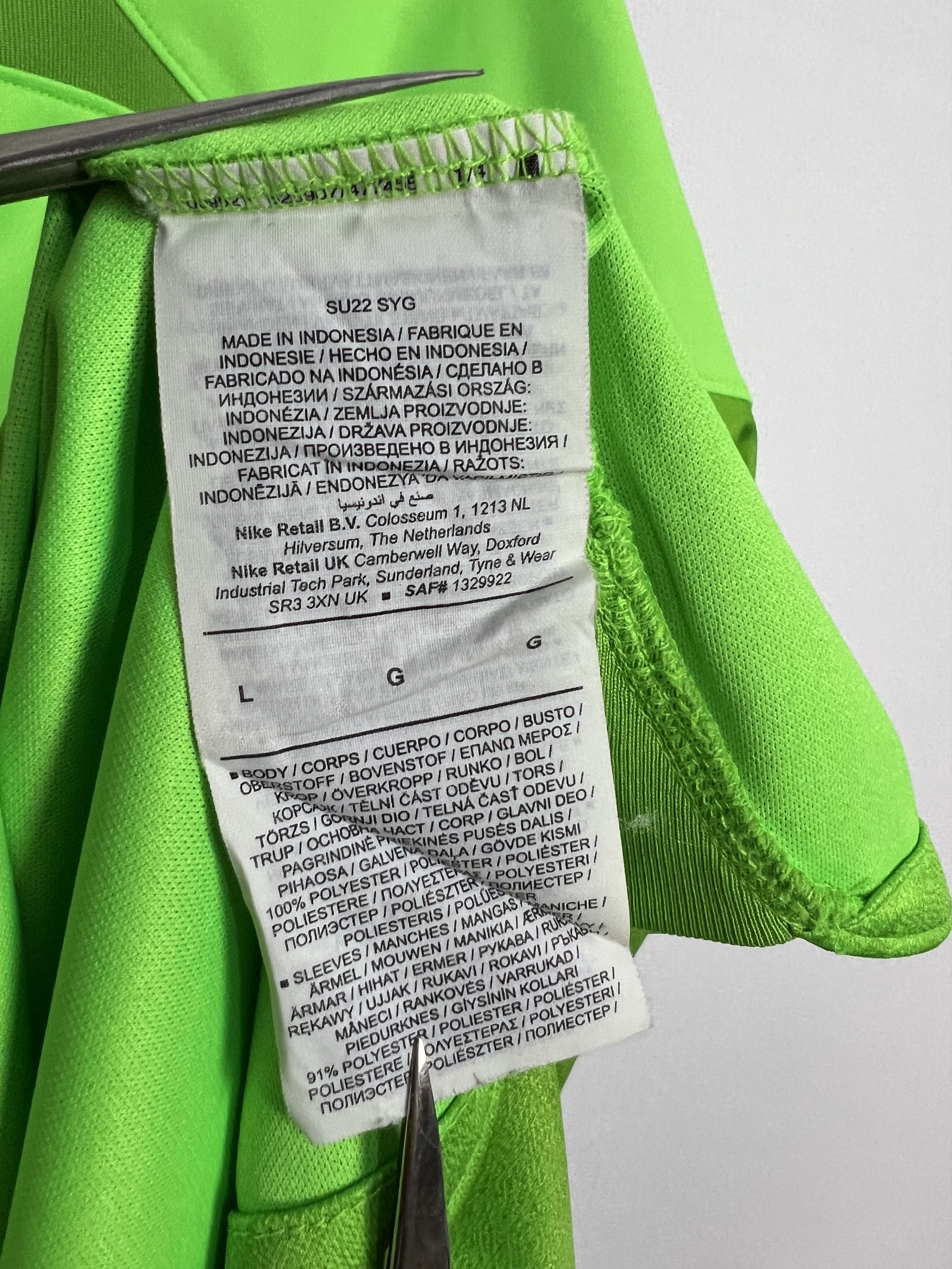 Nike Tottenham Hotspur Goalkeeper Football Shirt Soccer Jersey Size US L / EU 52-54 / 3 - 8 Thumbnail