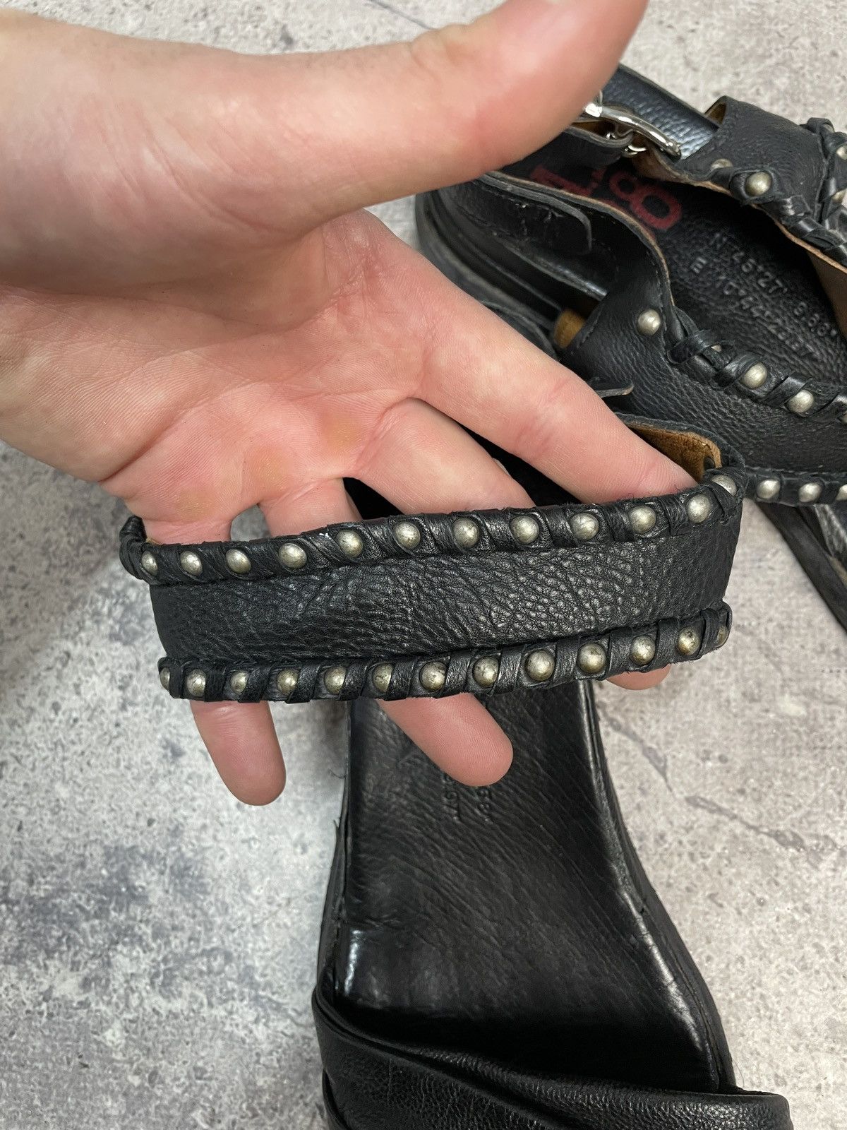 Vintage AS 98 Guidi Style Sandal High Leather Biker Boots