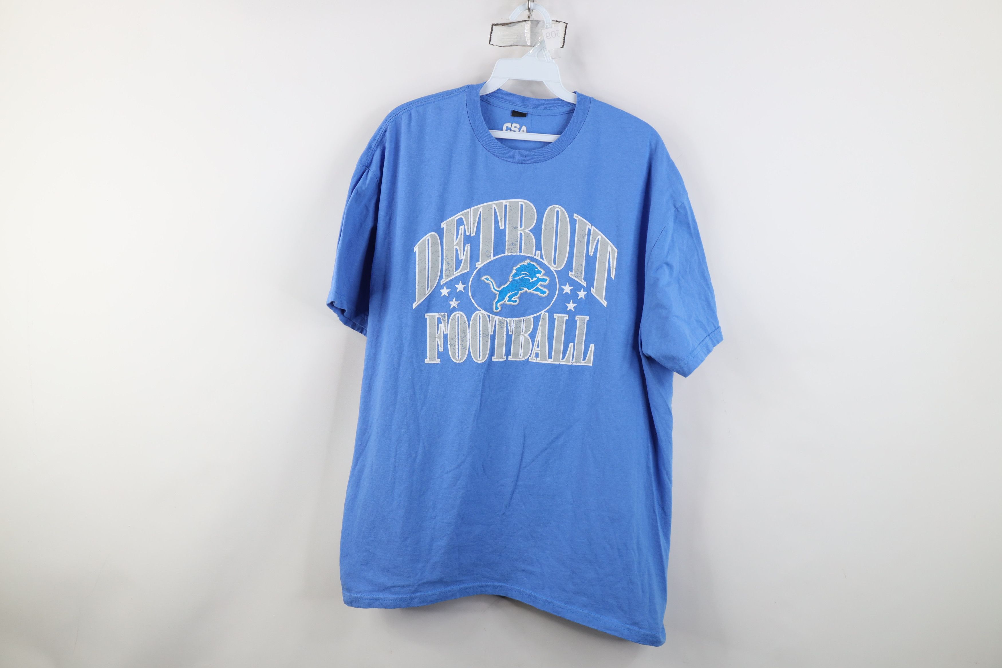 Vintage Vintage Y2K Retro Logo Detroit Lions Football T-Shirt Blue Size US XL / EU 56 / 4 - 1 Thumbnail