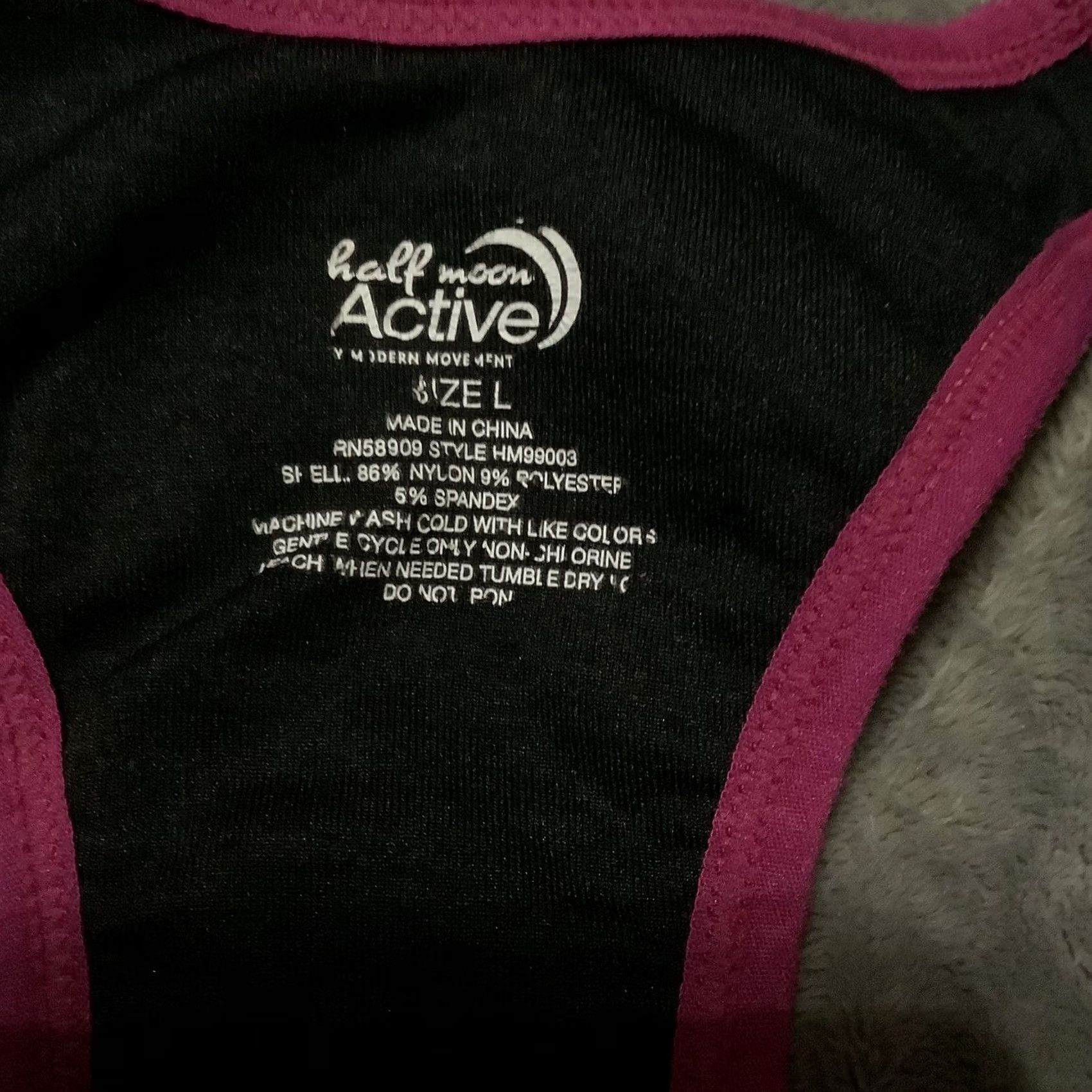 Pinko HALF MOON ACTIVE BRA Pink Black Size Large Women's Sports Bra Moon No Pads L аксесс Size ONE SIZE - 2 Thumbnail