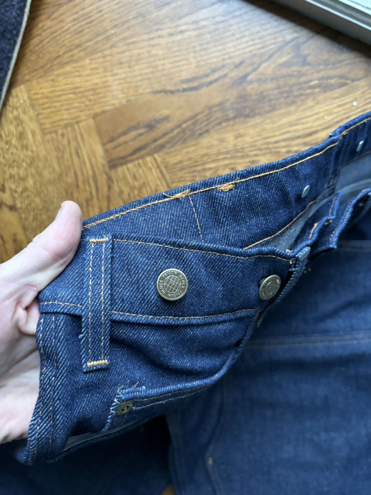 Carhartt × Vintage 1990s PRSN Blue Double Knees Vintage Prison Work Jeans Heavy Size US 32 / EU 48 - 12 Thumbnail