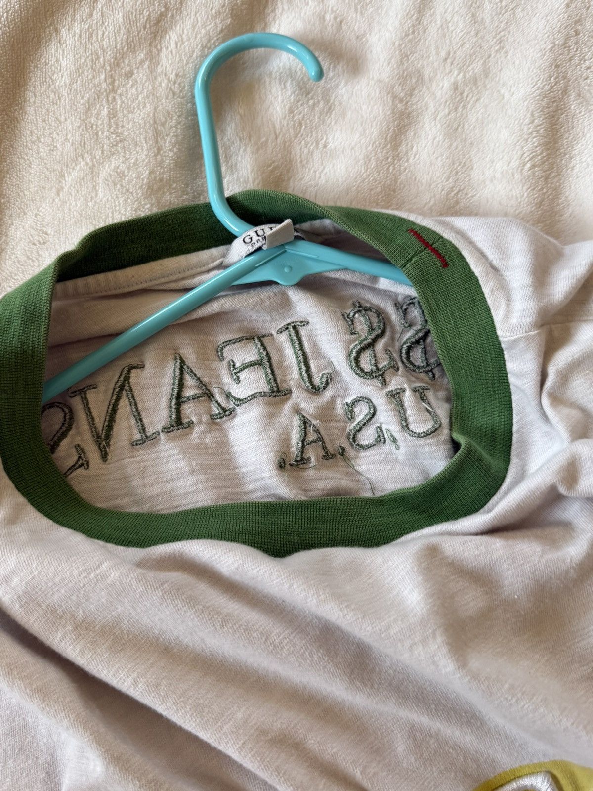 A$AP Rocky × Guess GUESS & A$AP Rocky (GUE$$) Ringer Tee - Green Size US L / EU 52-54 / 3 - 6 Thumbnail