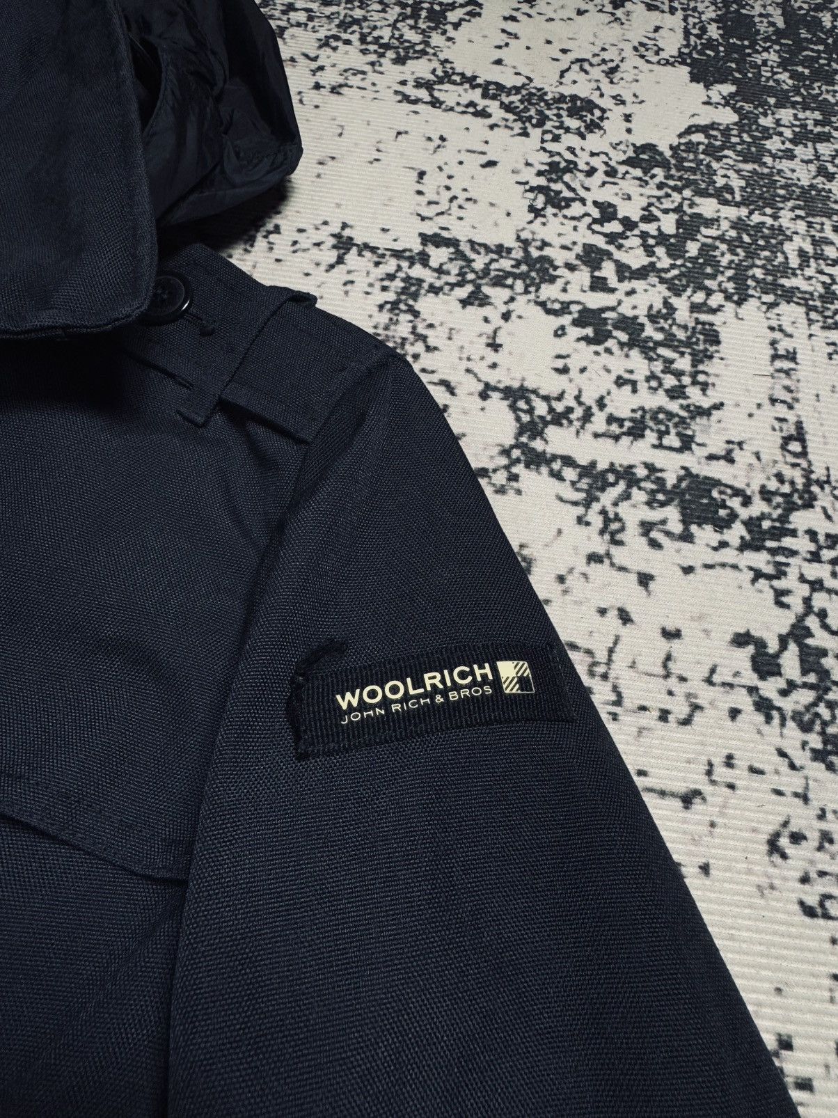 Woolrich puffer parka jacket navy XS womens