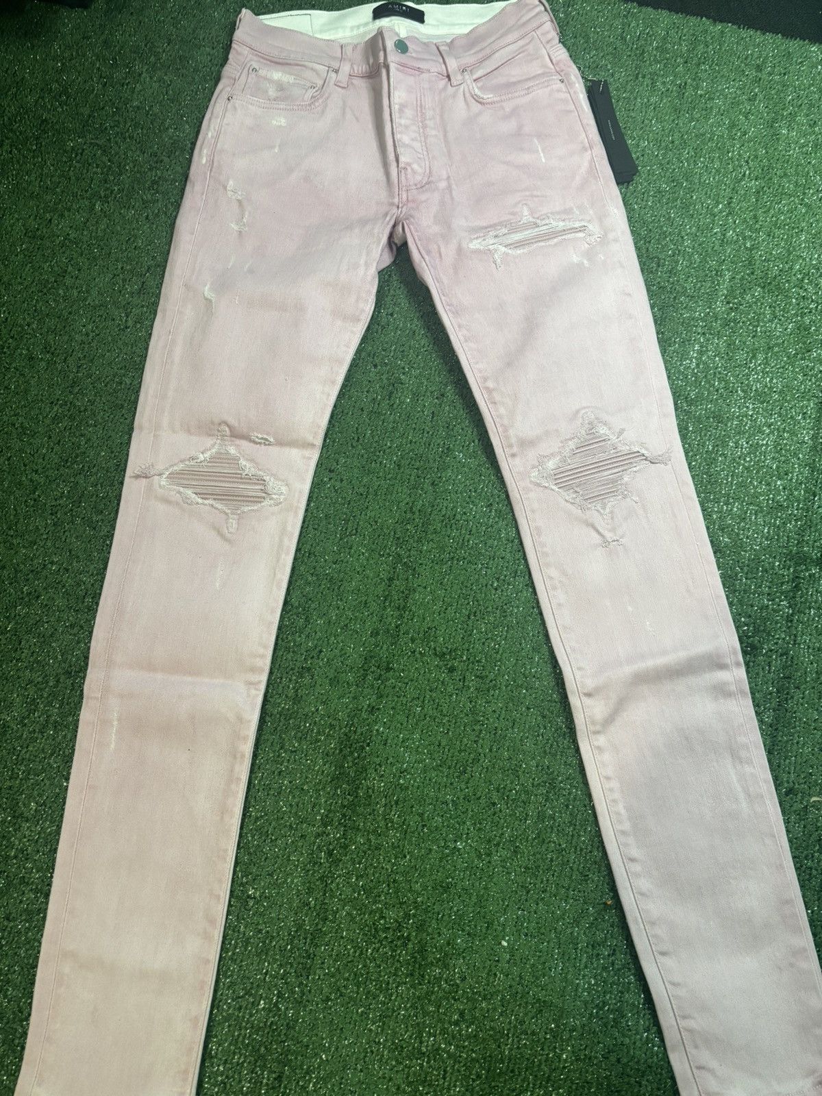 Amiri Amiri MX1 Sprayed Pink Size US 31 - 1 Thumbnail