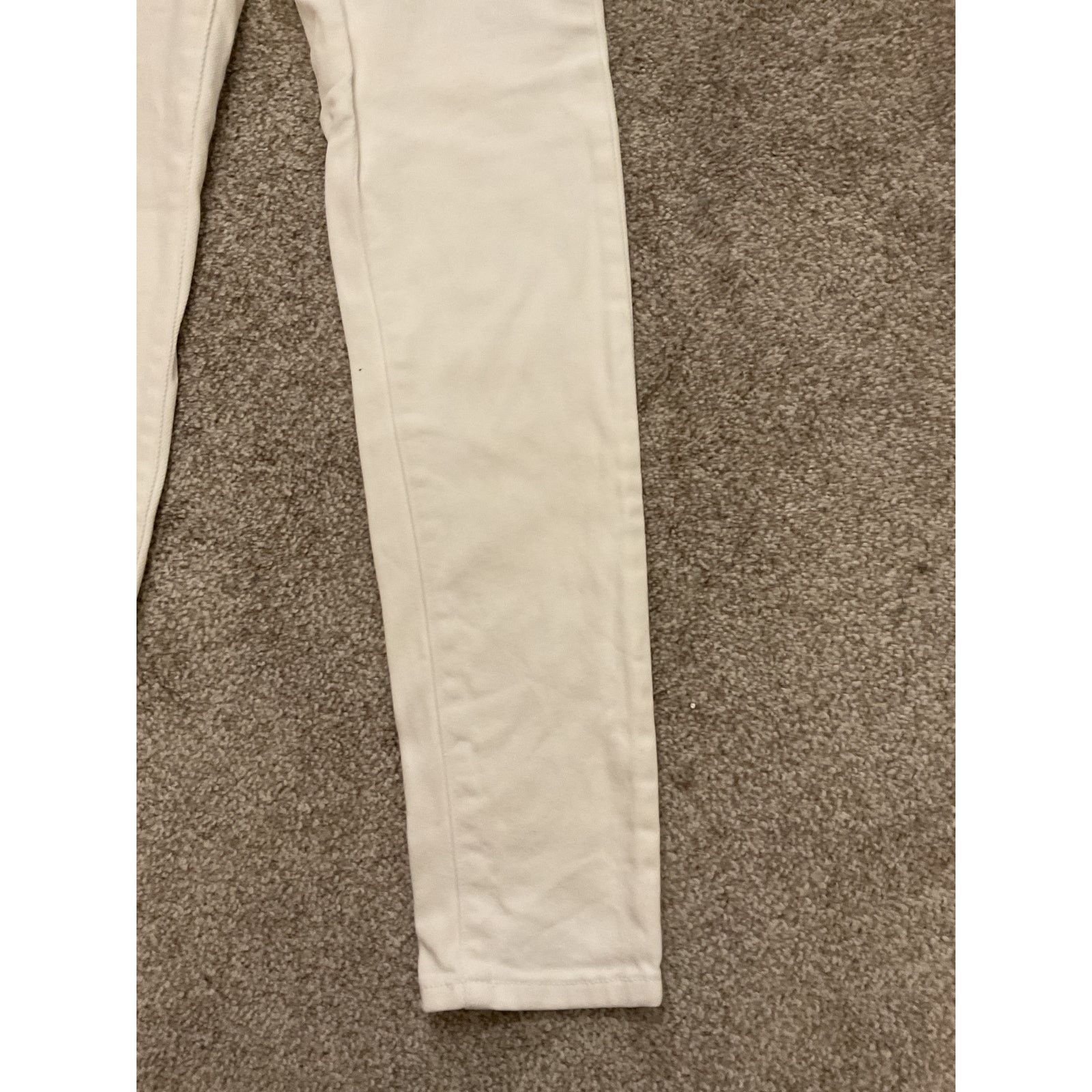 Kancan USA Kancan Straight Leg High Rise White Denim Jeans, 27 Size 27" / US 4 / IT 40 - 3 Thumbnail