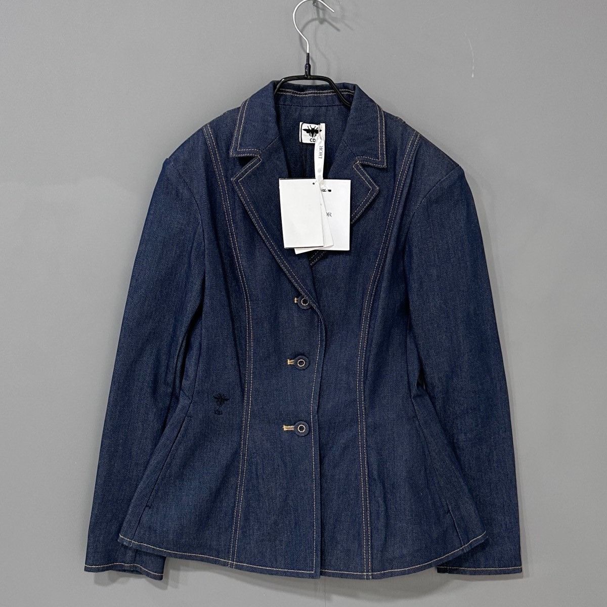 Dior Dior Bee Embroidery Denim Blazer 38 Size S / US 4 / IT 40 - 1 Thumbnail