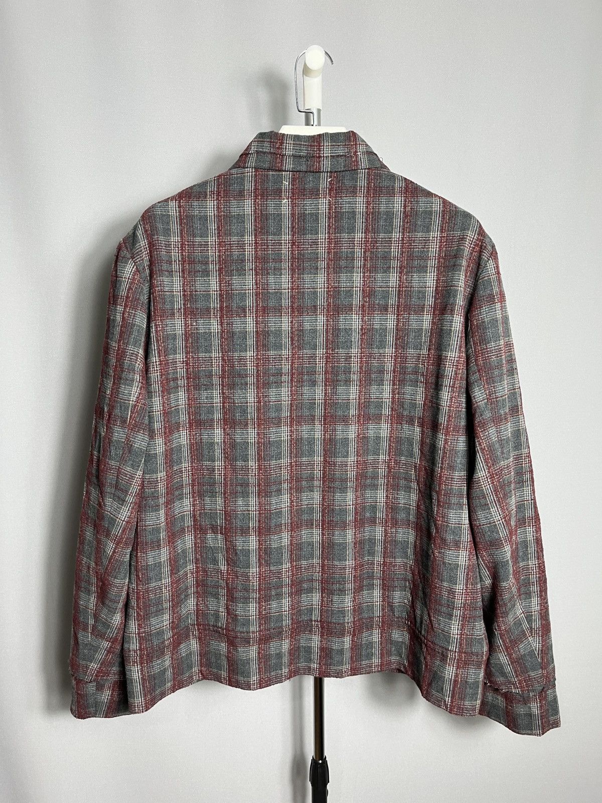 Other Check necessity sense jacket plaid tweed mens red gray zip Size US M / EU 48-50 / 2 - 6 Thumbnail