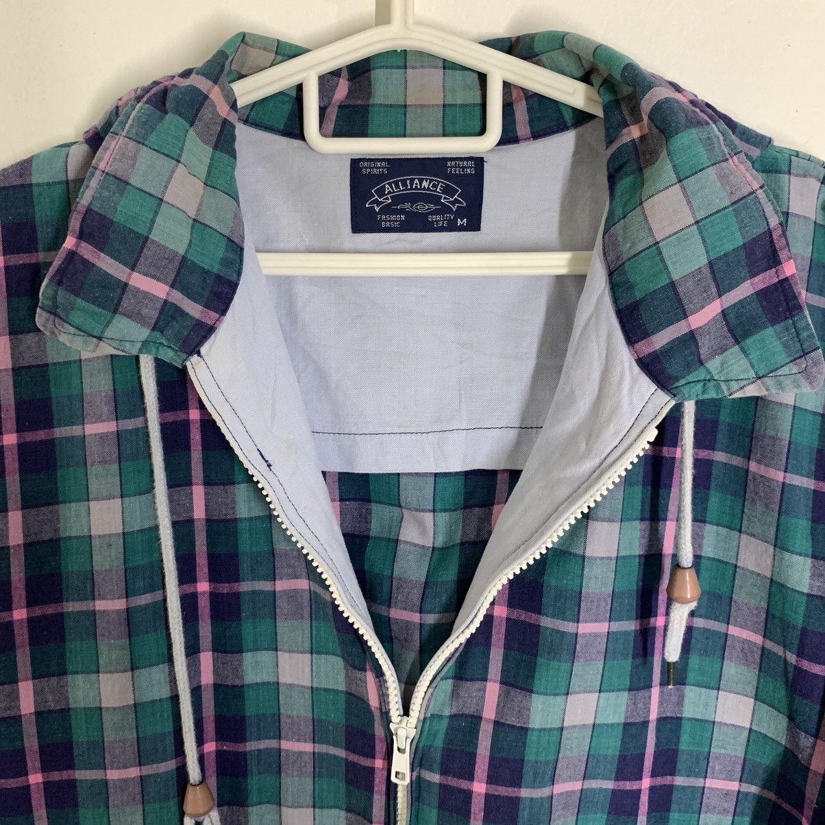 Japanese Brand × Vintage Vintage Alliance Checkered Hoodie Jacket Size US M / EU 48-50 / 2 - 13 Thumbnail