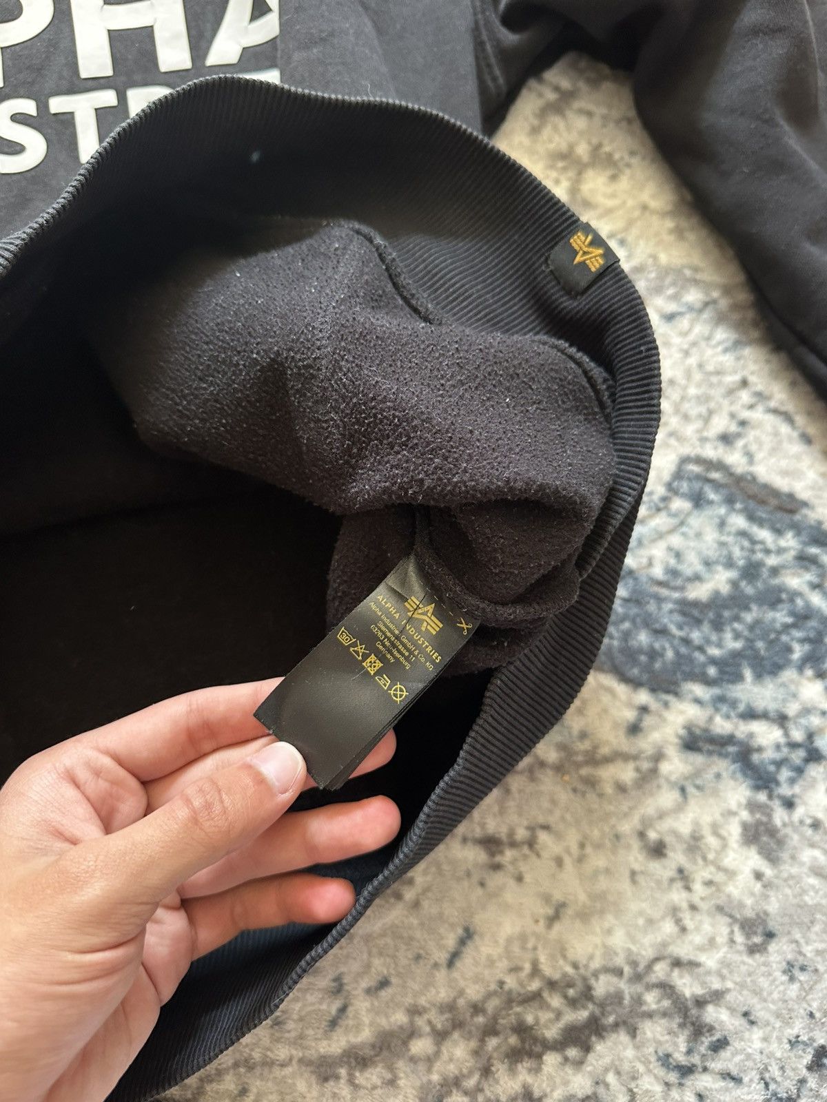 Alpha Industries Alpha Industries Contrast Hood Big Logo Hoodie Black Size US L / EU 52-54 / 3 - 12 Thumbnail