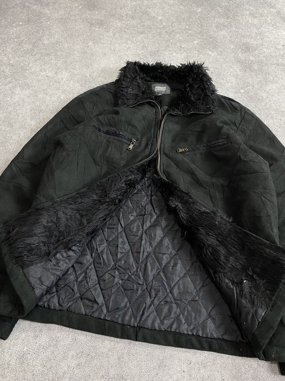 If Six Was Nine × Japanese Brand × Le Grande Bleu (L.G.B.) 2000s Morris Faux Fur Quilted Jacket Size US M / EU 48-50 / 2 - 4 Thumbnail