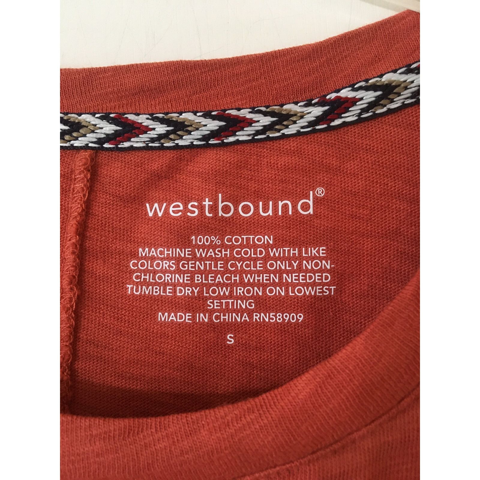 Other NWT Westbound Small 100% Cotton "Do Good" Burnt Orange Top Size S / US 4 / IT 40 - 2 Thumbnail
