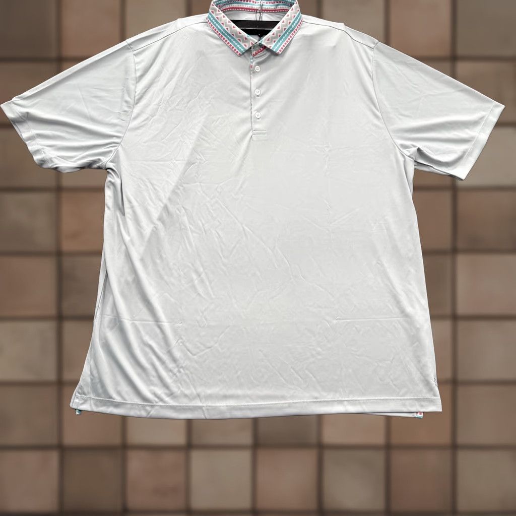 Vintage Zyia Polo Shirt Men 3XL Gray Aztec Polyester Golfing Performance Shirt Size US XXL / EU 58 / 5 - 1 Thumbnail