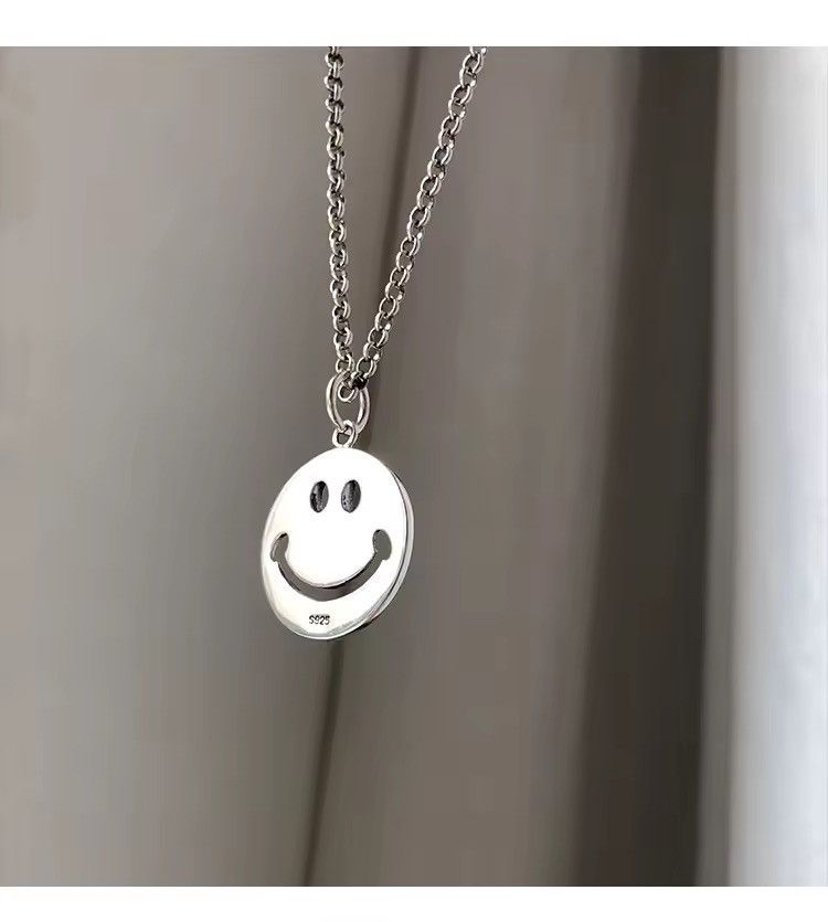 Jewelry × Vintage S925 Silver Vintage Smiley Face Necklace Size ONE SIZE - 3 Thumbnail