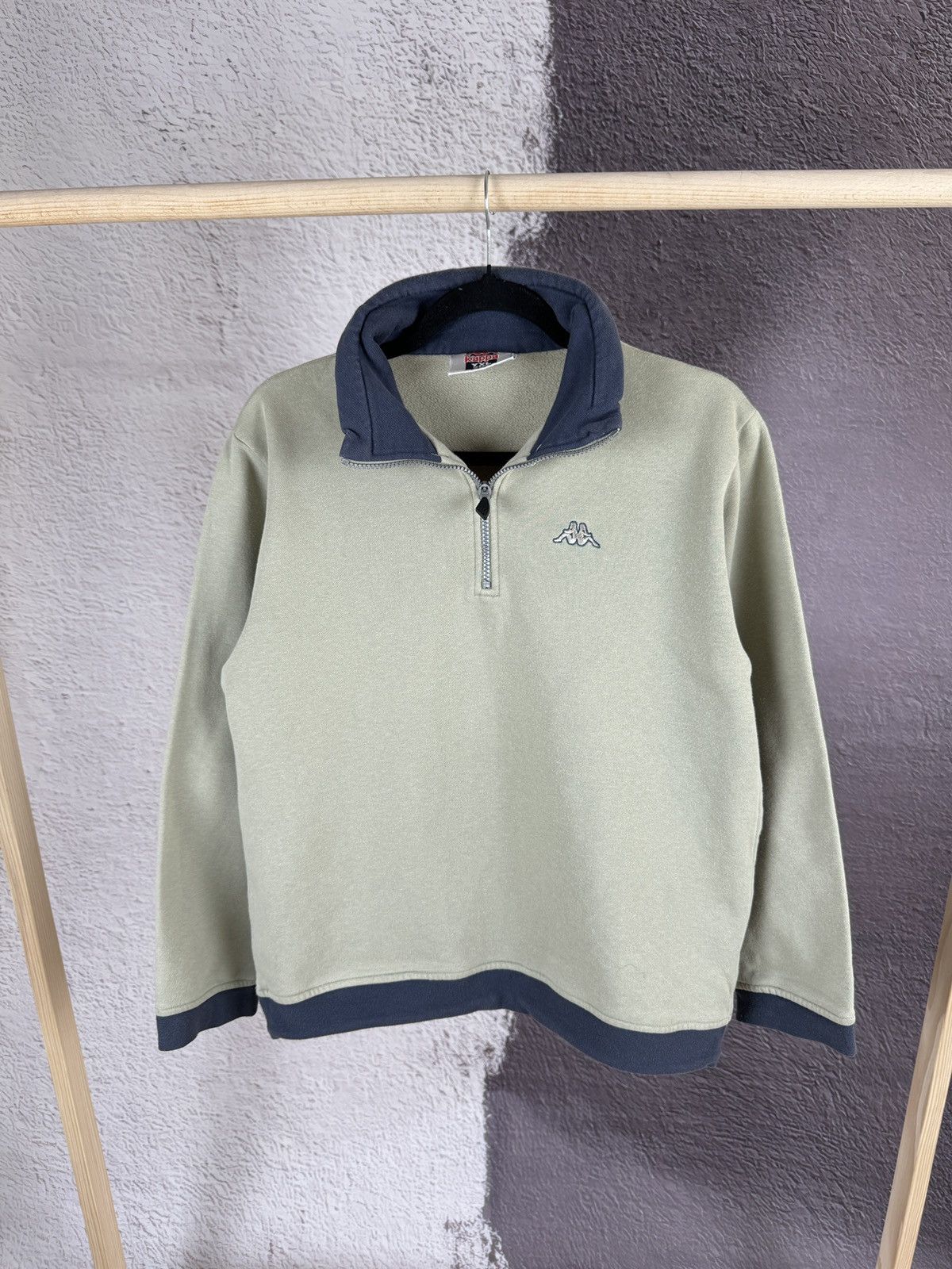 Kappa × Vintage Kappa vintage 90s grey half zip pullover sweater size YXL Size US XS / EU 42 / 0 - 1 Thumbnail