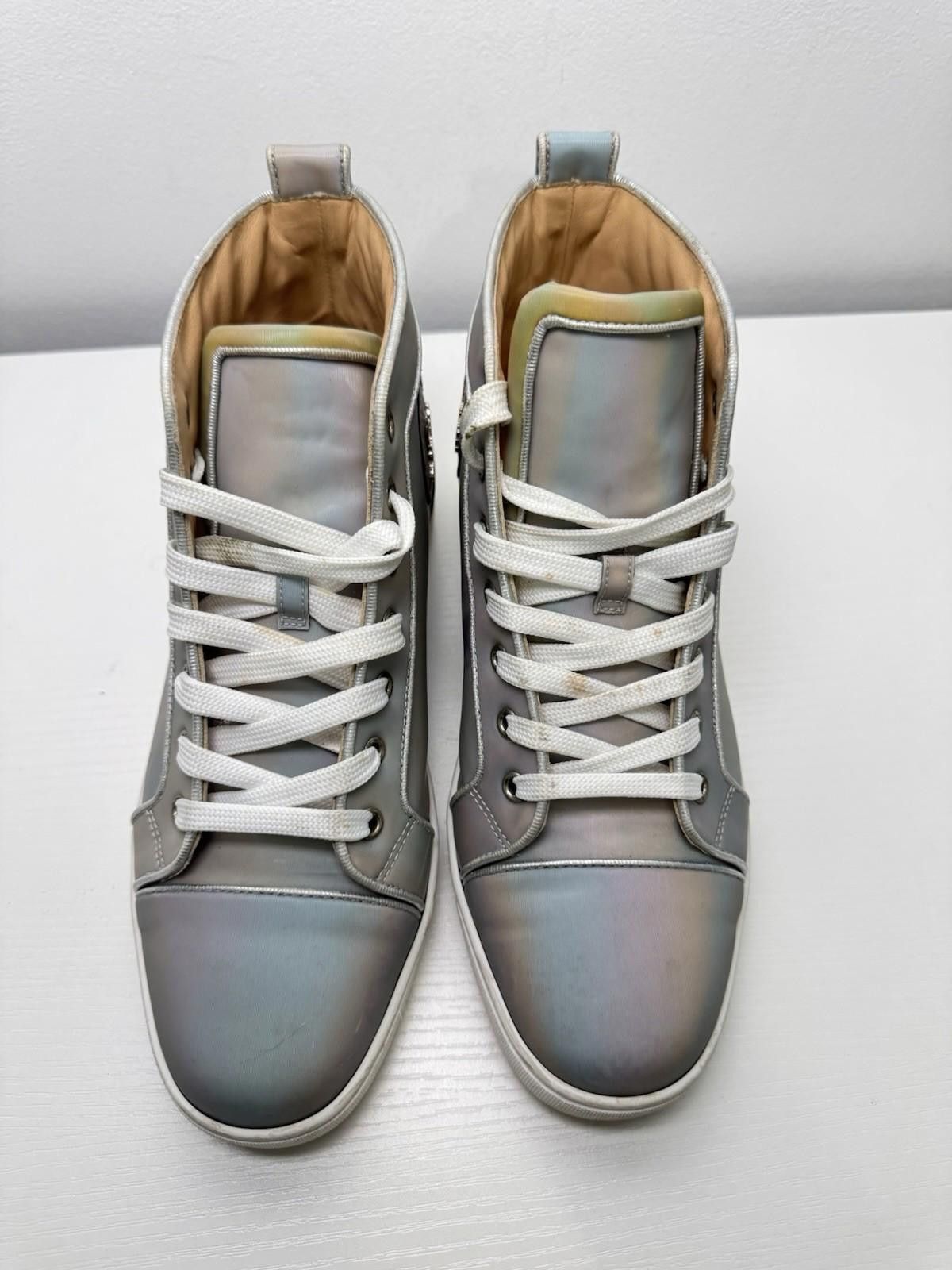 Christian Louboutin Christian Louboutin Louis Orlato Flat Calf Grey SZ 40.5 Size US 7.5 / EU 40-41 - 2 Thumbnail