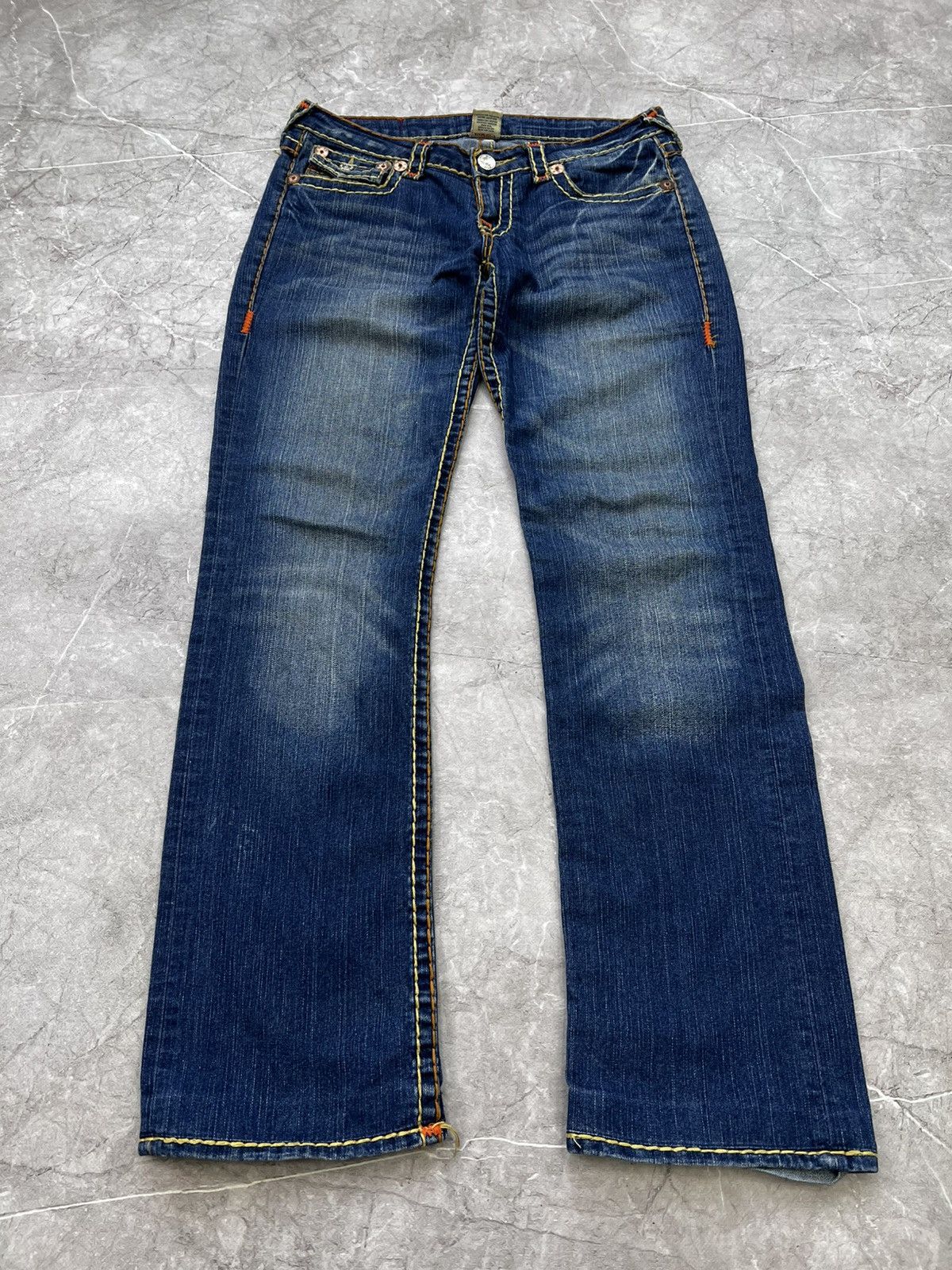 True Religion Jeans Women 24 Gray Joey Flare Bell Bottoms