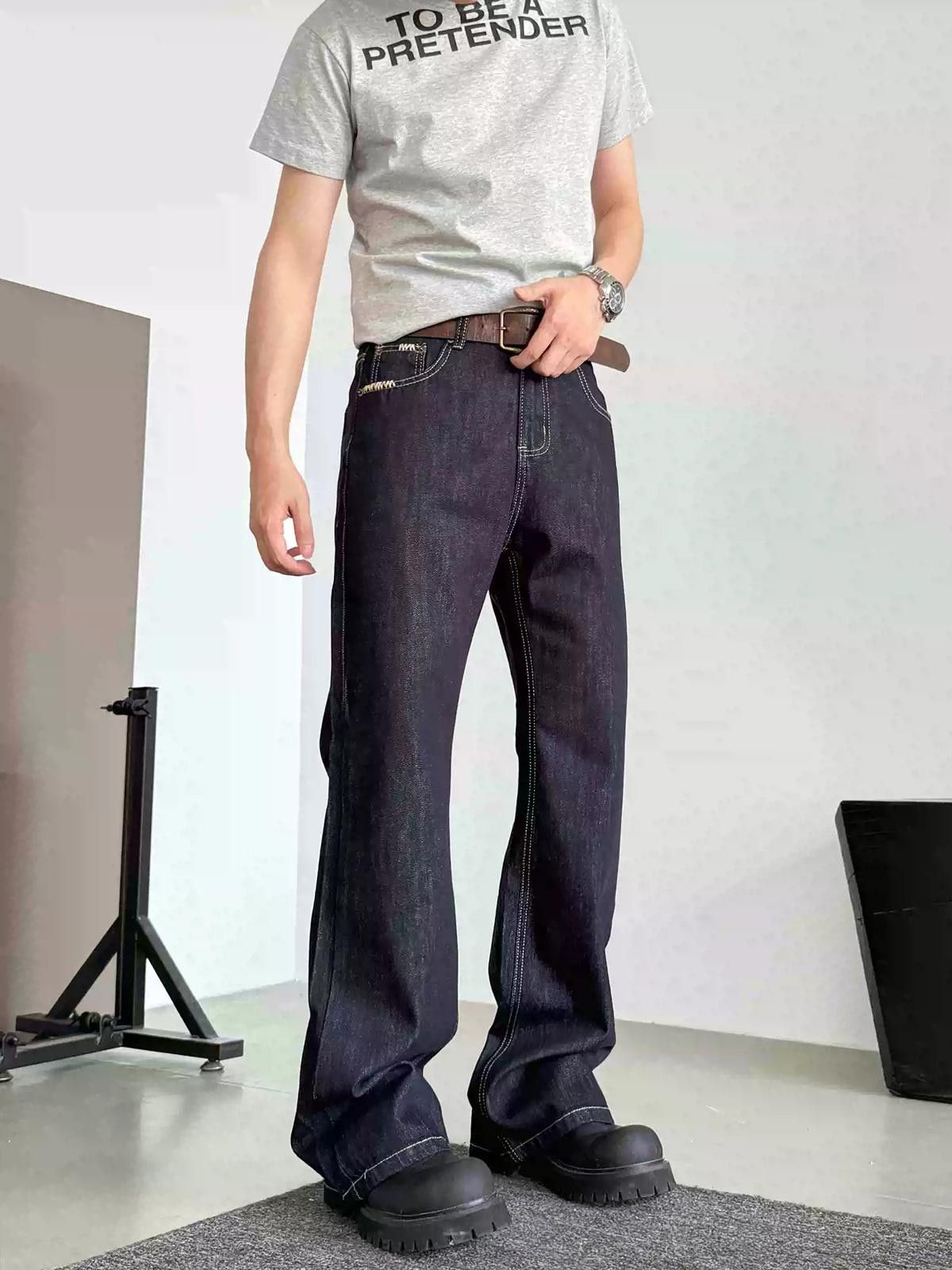 Other Raw Denim Micro Flared Jeans Size US 32 / EU 48 - 1 Thumbnail