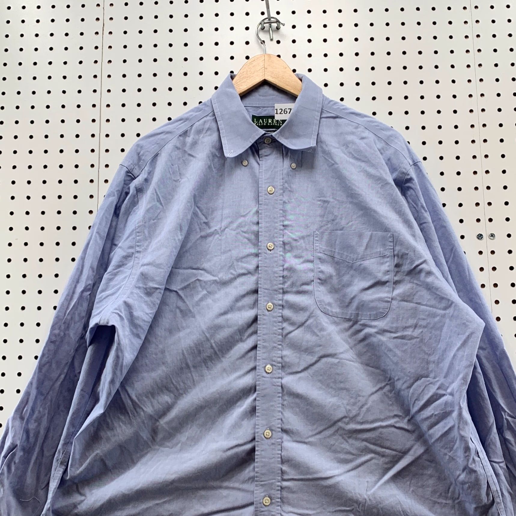 Ralph Lauren Lauren Ralph Lauren Men's Non-Iron Button Down Long Sleeve Shirt 17.5/34-35 Blue Classic Fit Preppy Size US XXL / EU 58 / 5 - 7 Thumbnail