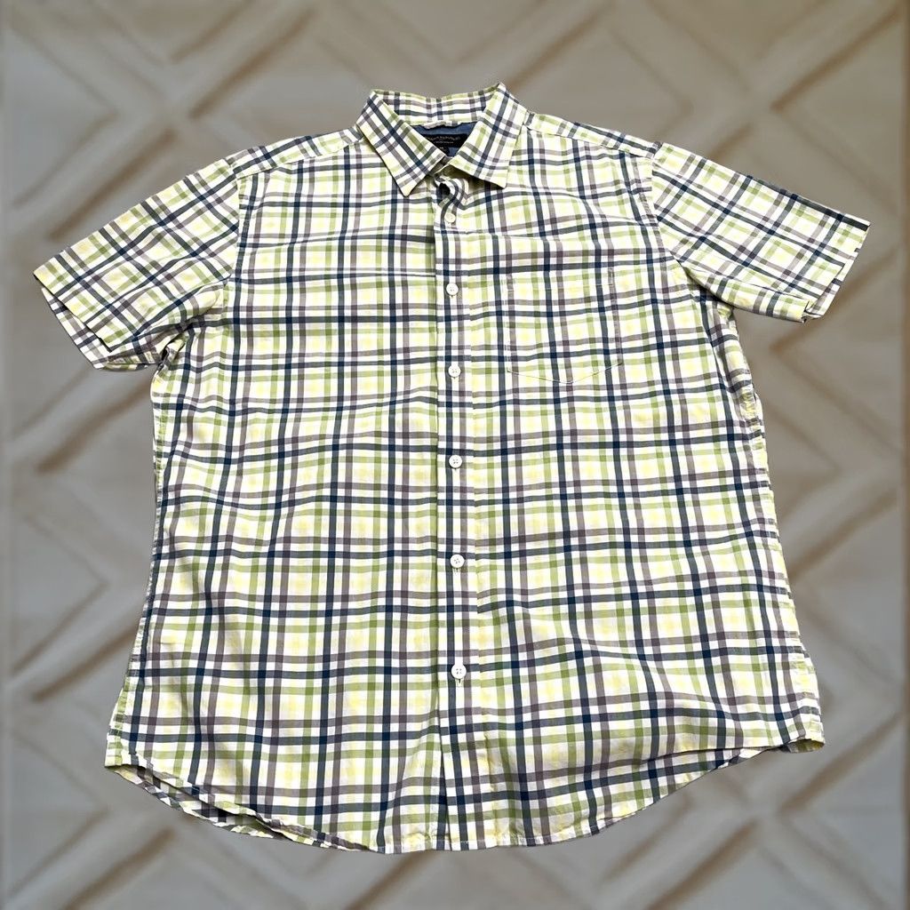 Banana Republic Banana Republic Slim Fit Button Down Shirt Medium Multi Plaid Cotton Size US M / EU 48-50 / 2 - 1 Thumbnail