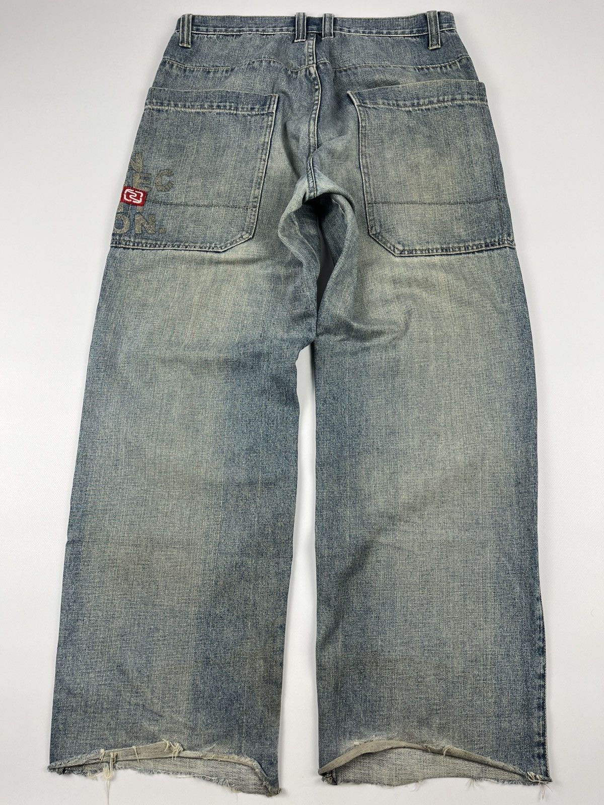 Ecko Unltd. × JNCO × Japanese Brand Vintage Faded Baggy Distressed Jeans Ed Hardy Style Denim Y2K Size US 30 / EU 46 - 3 Thumbnail