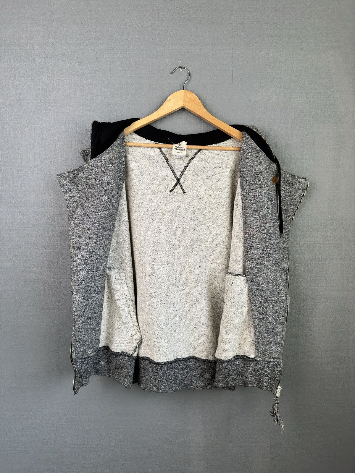 Vivienne Westwood VIVIENNE WESTWOOD Punk Avantgarde Zip Vest Hoodie Size US L / EU 52-54 / 3 - 4 Thumbnail