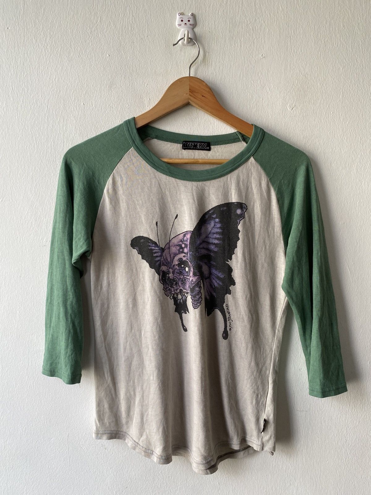 Hysteric Glamour 2000s - Hysteric Glamour Pushead Design Raglan Tee Size US S / EU 44-46 / 1 - 3 Thumbnail