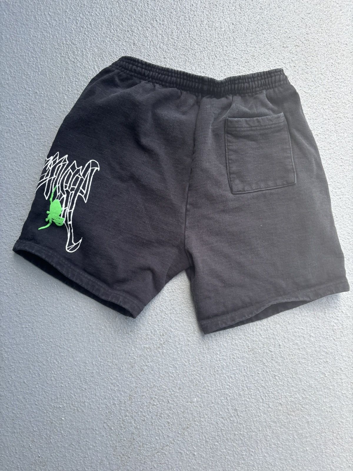 Revenge Revenge Fleece Sweat Shorts Green Spider Arch Men’s Size US 38 / EU 54 - 3 Thumbnail