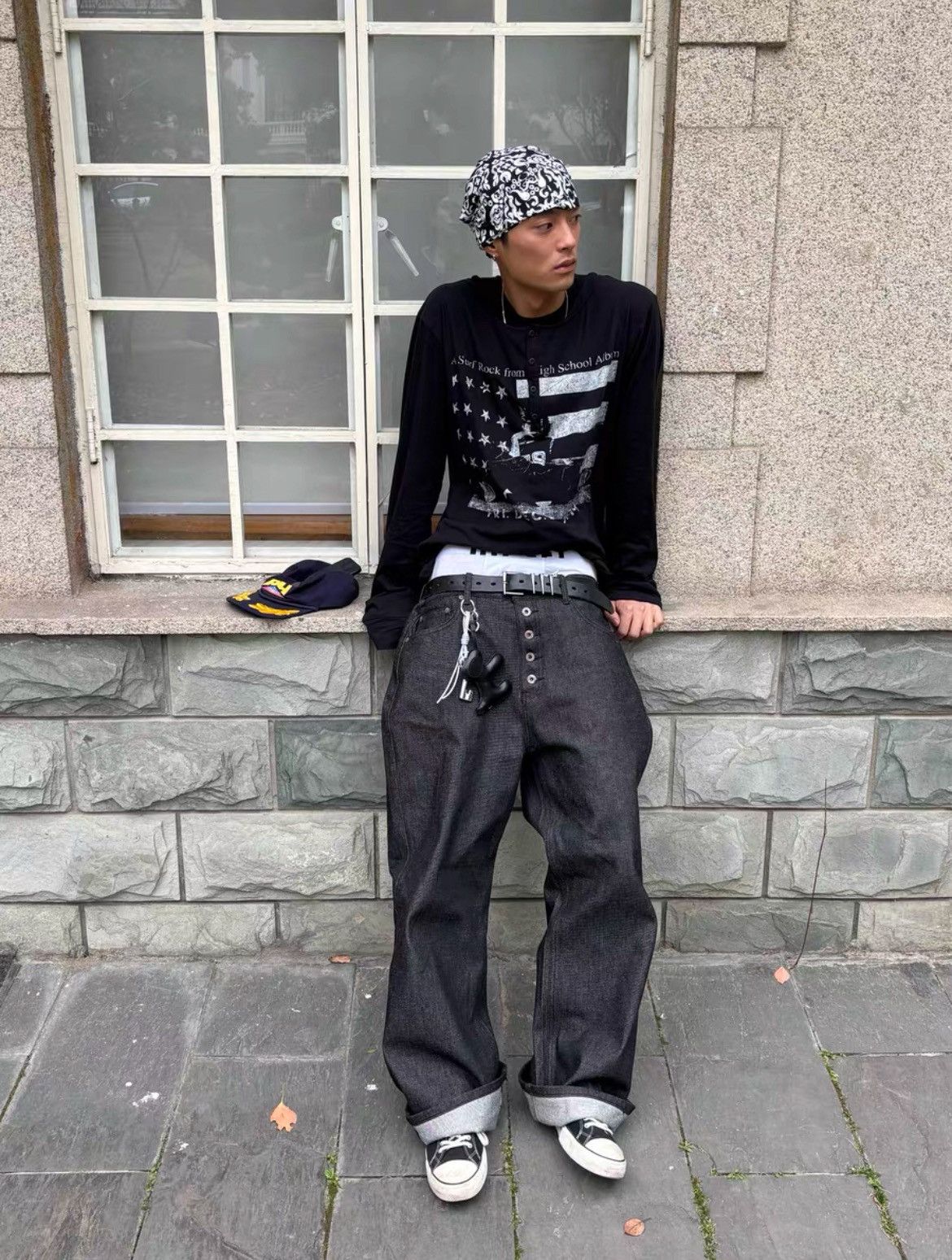Japanese Brand THE BUTCHER RIOT raw denim jeans wide fit open button flye Size US 28 / EU 44 - 8 Thumbnail