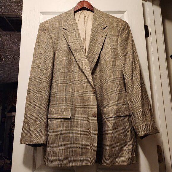Hart Schaffner Marx hart schaffner marx men's silk linen sport coat blazer 46L Size 46L - 1 Thumbnail