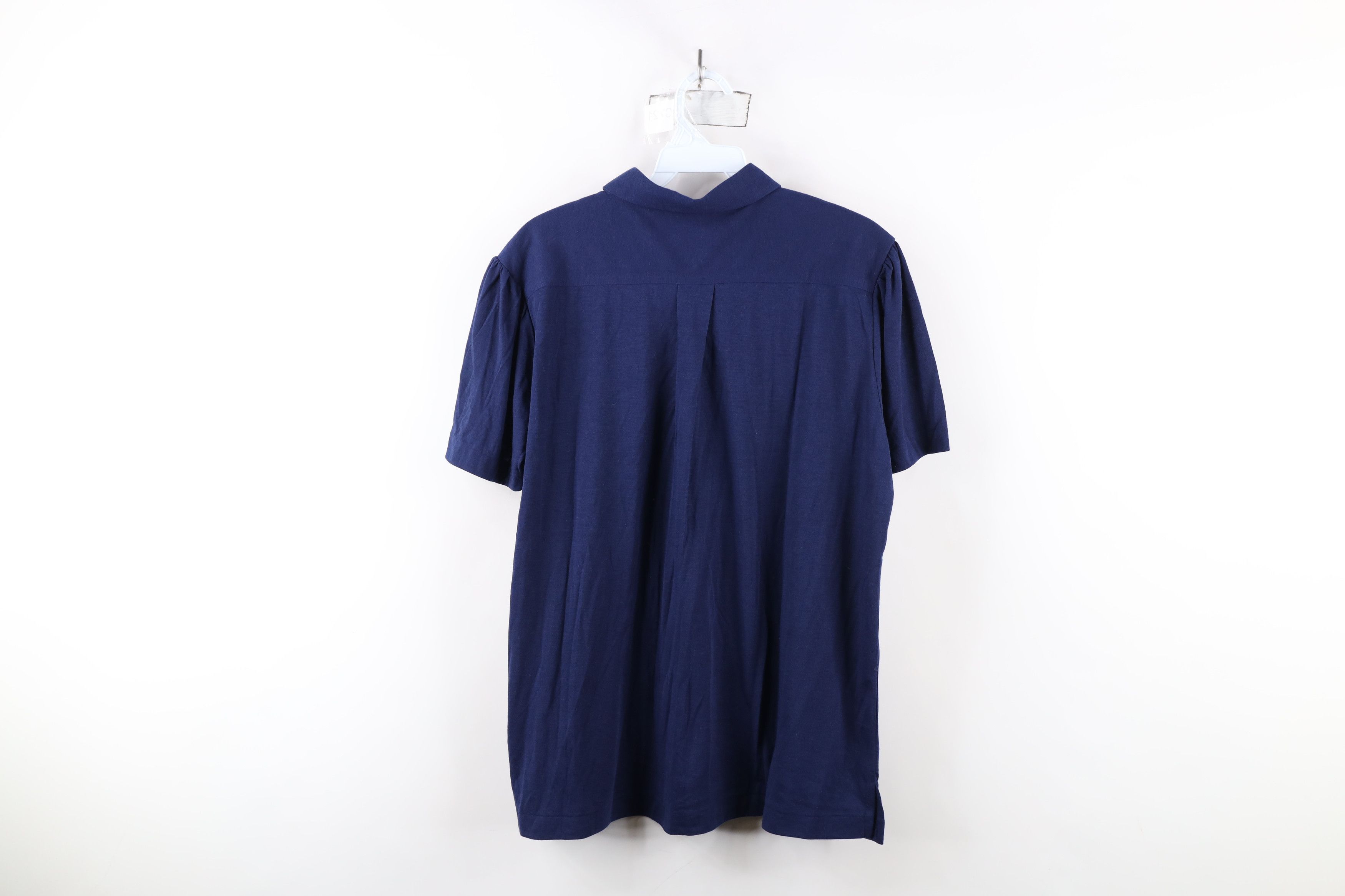 Vintage Vintage 70s Streetwear Blank Knit Short Sleeve Button Shirt Size L / US 10 / IT 46 - 8 Thumbnail