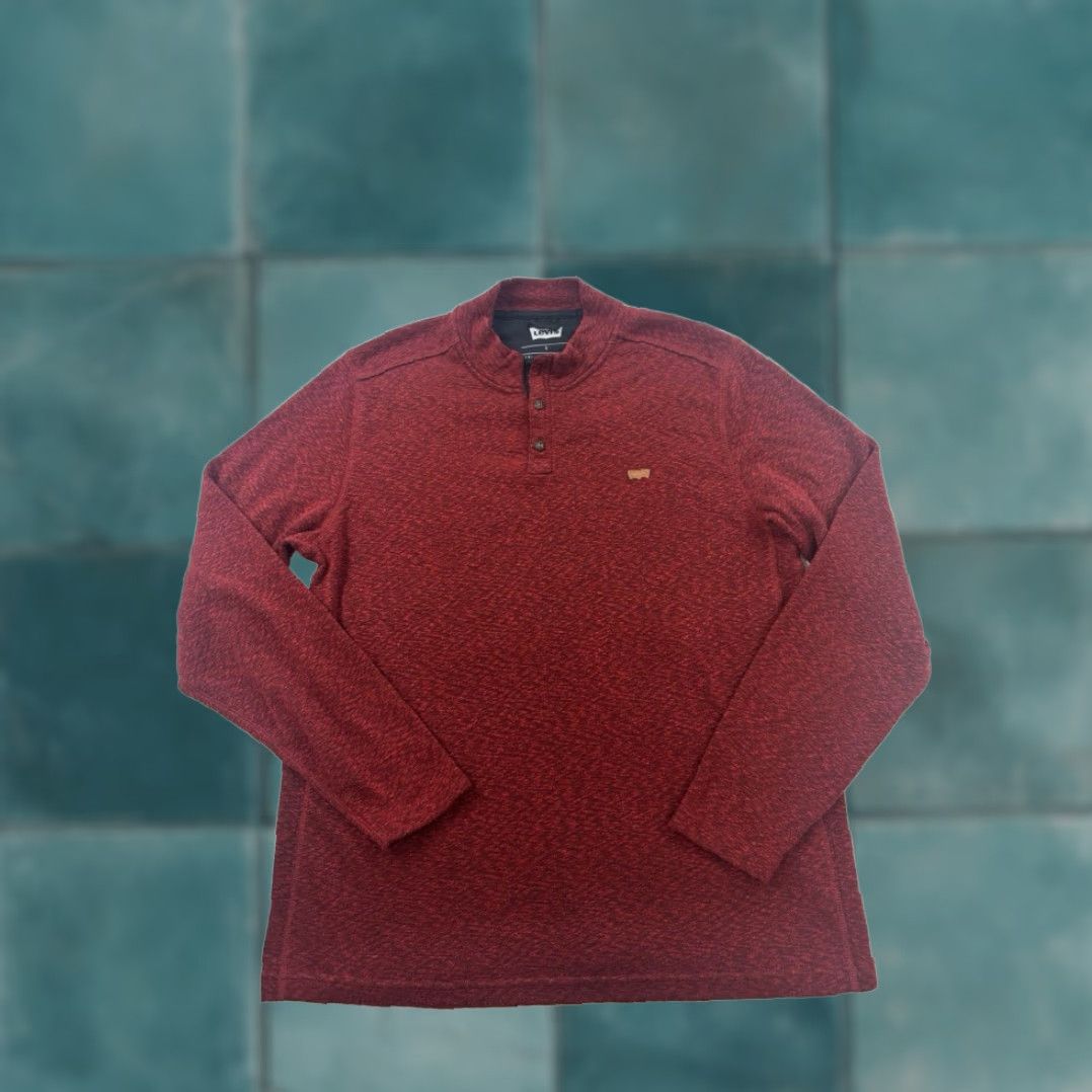 Levi's Levi's Mens Large Extra Large Red Henley Long Sleeve Pullover Shirt Size US L / EU 52-54 / 3 - 1 Thumbnail