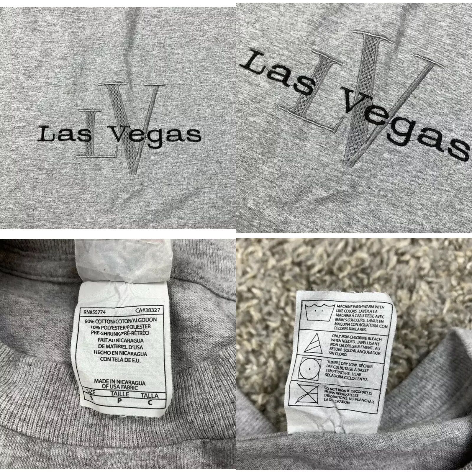 Vintage Las Vegas Gray T Shirt Small Embroidered Spellout Men Shirt Short Sleeve Crew Neck Cotton Polyester Alstyle Size S Size US S / EU 44-46 / 1 - 8 Thumbnail