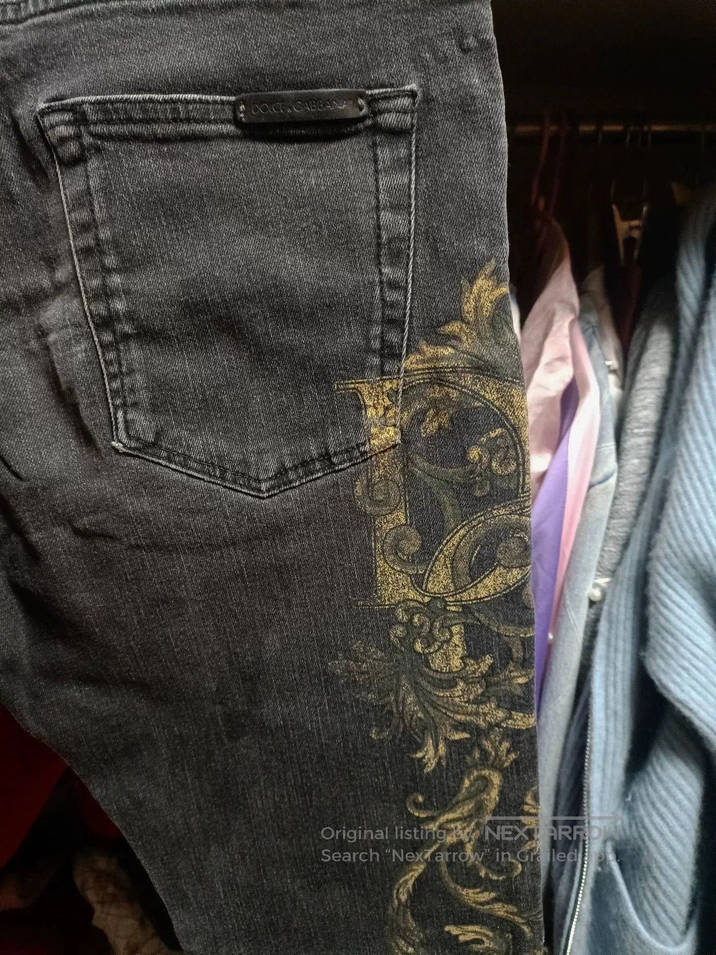Dolce & Gabbana Baroque Print Jeans.