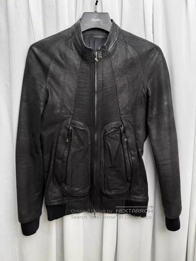 Julius Julius Leather jacket with three-dimensional pockets| Size S / US 4 / IT 40 - 1 Thumbnail