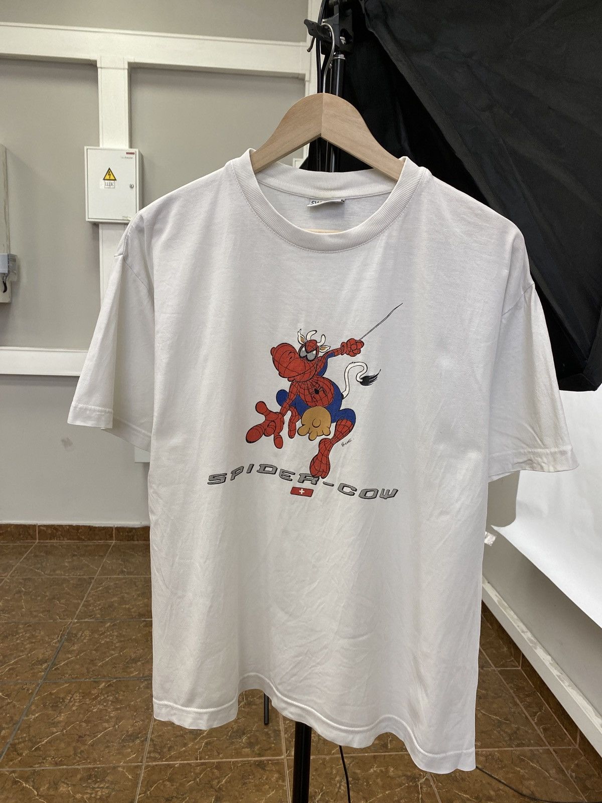 🇨🇭Vintage Y2K Swiss Spider Cow Movie T-Shirt Funny Humor