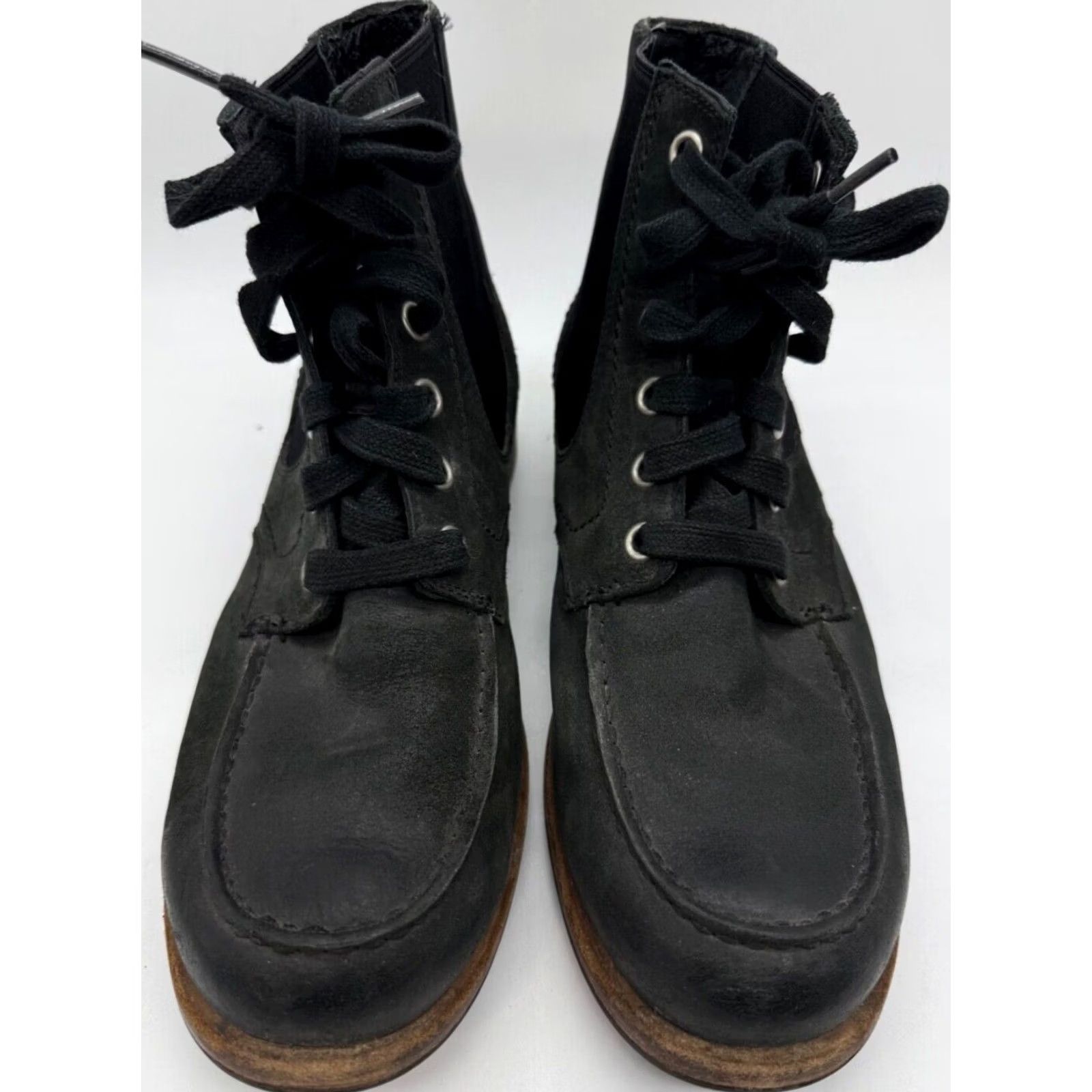 Ugg Ugg Mens Jarrett Faded Black Lace Up Leather Ankle Boots Size 10 Block Heel Size US 10 / EU 43 - 2 Thumbnail