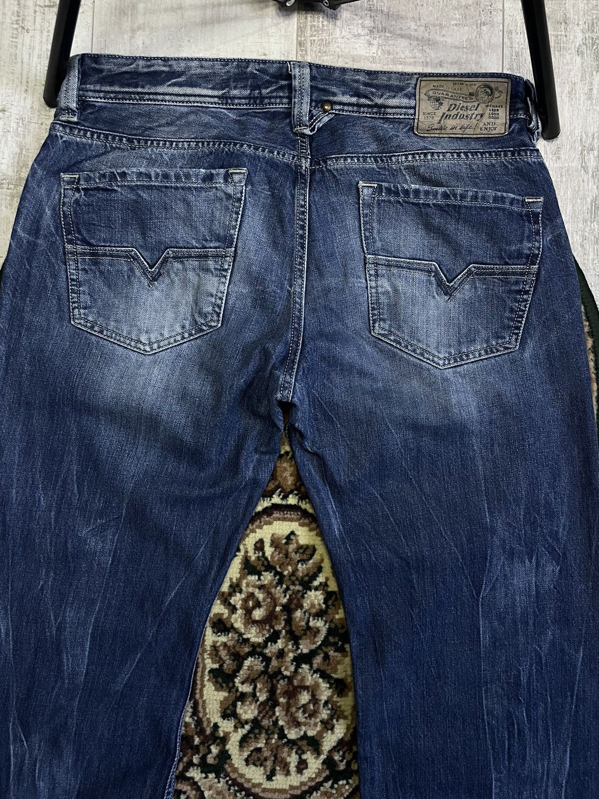 Diesel Diesel Y2K Distressed Denim Jeans 00’s Fabric Fade RARE Size US 34 / EU 50 - 3 Thumbnail