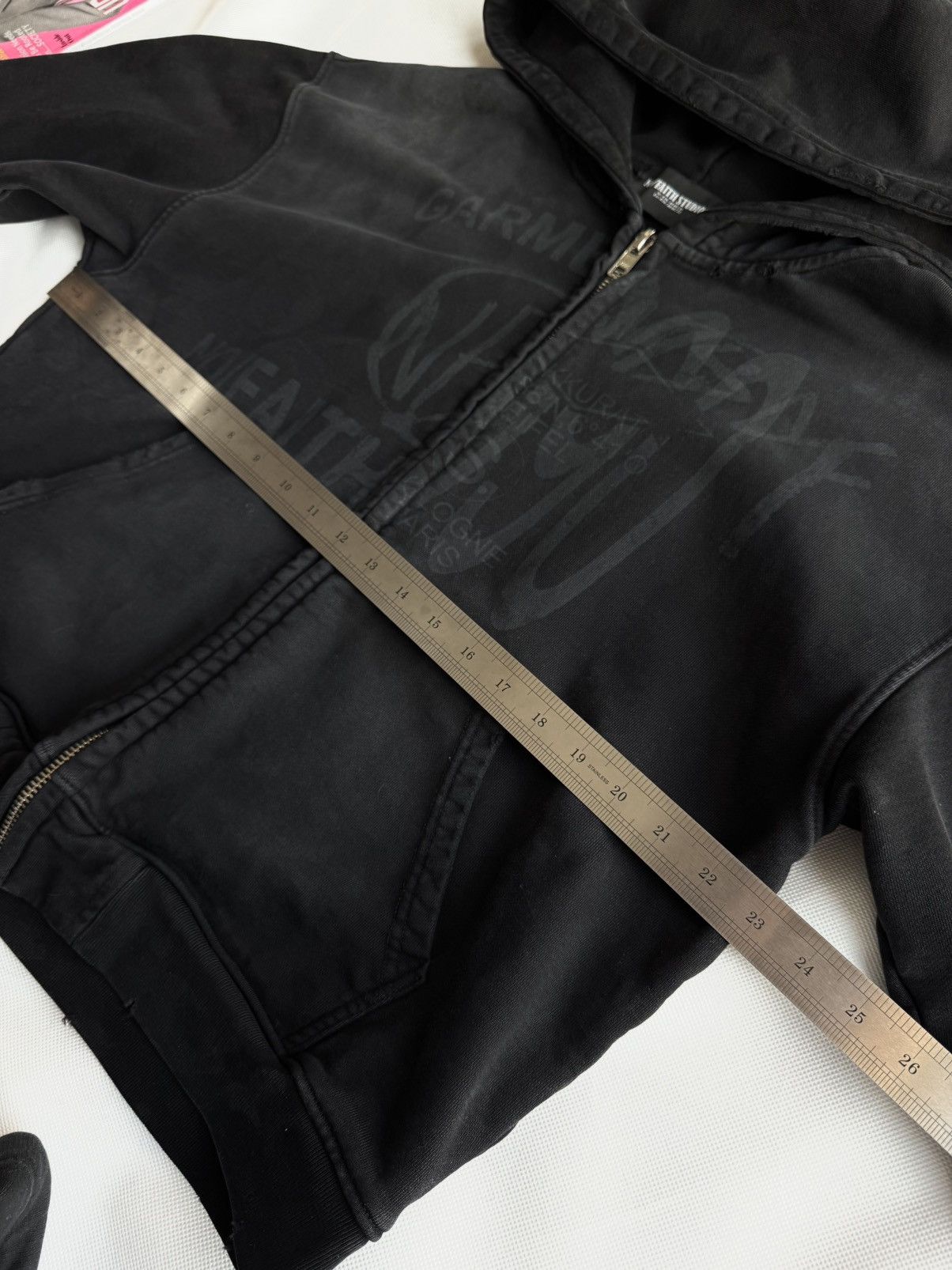 No Faith Studios NFS ZIP JACKET Washed Black Zip Up Hoodie no faith Studios Size US S / EU 44-46 / 1 - 24 Thumbnail