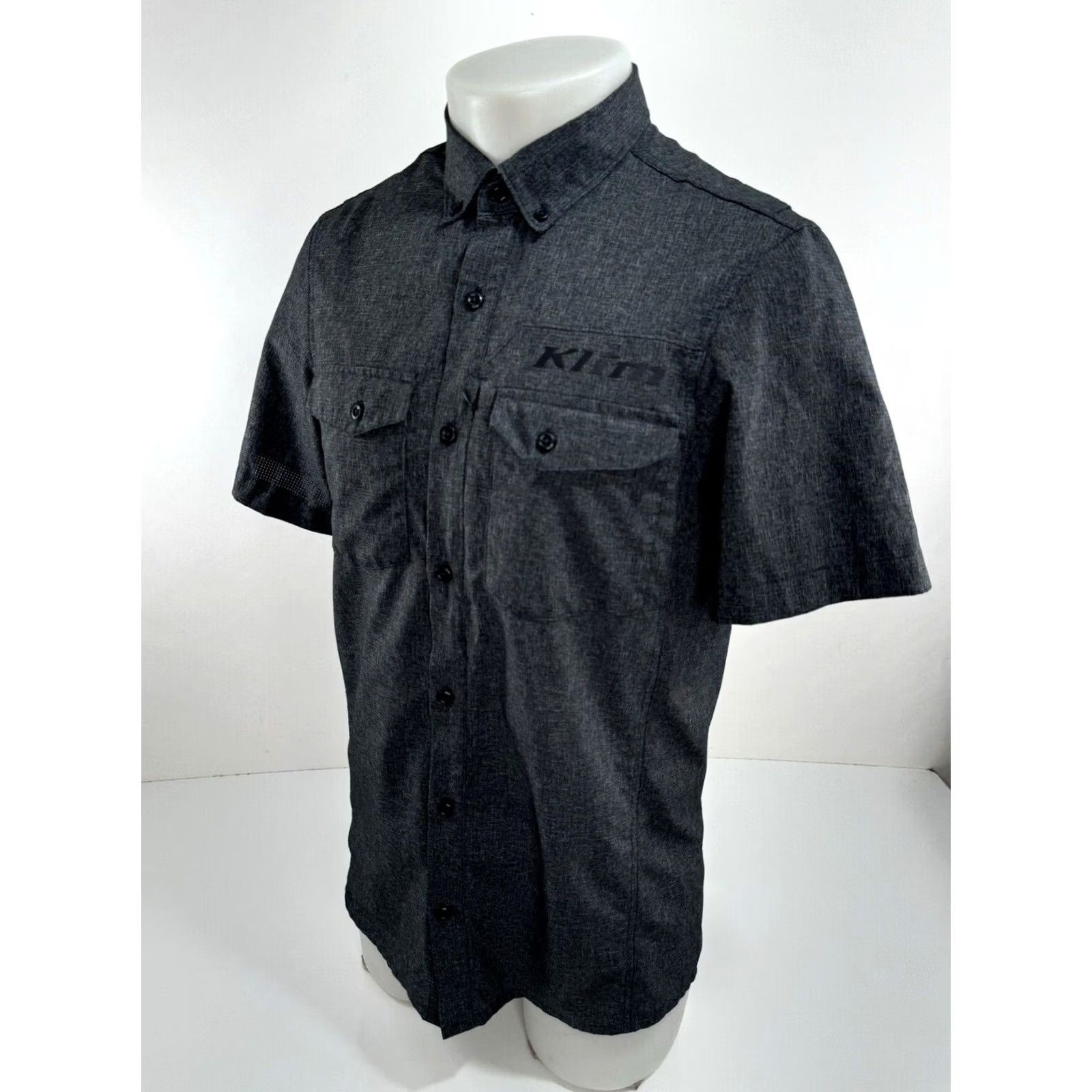 Vintage KLIM Mechanic Mens S Shirt Button-Up Short Sleeve Gray 90s? No, 8 Size US S / EU 44-46 / 1 - 2 Thumbnail