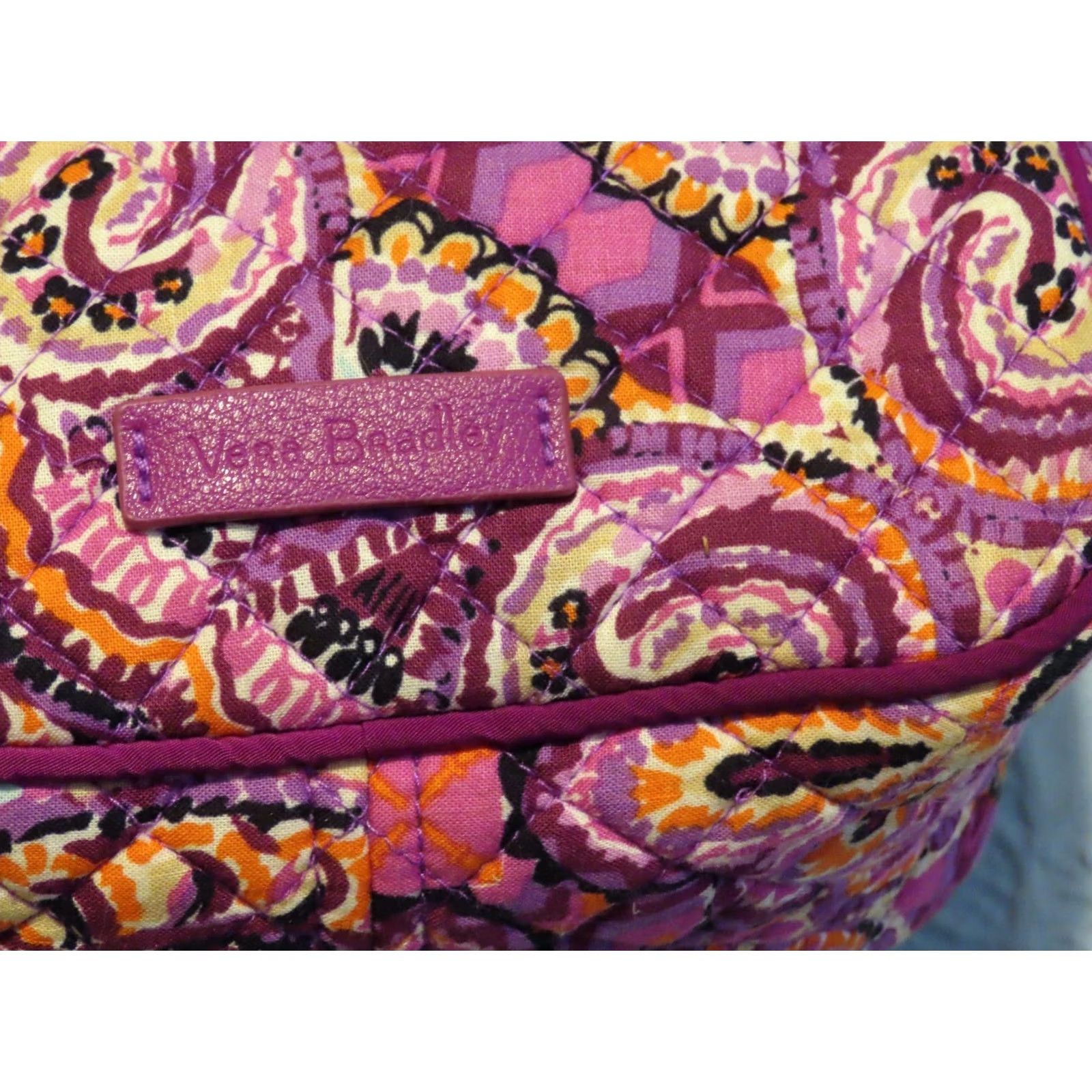Vera Bradley Vera Bradley Lunch Bunch Tote Purple Purple Graphic Design Women Small Tote/Lunch Box Zip Bag Final Violet? Size ONE SIZE - 5 Thumbnail
